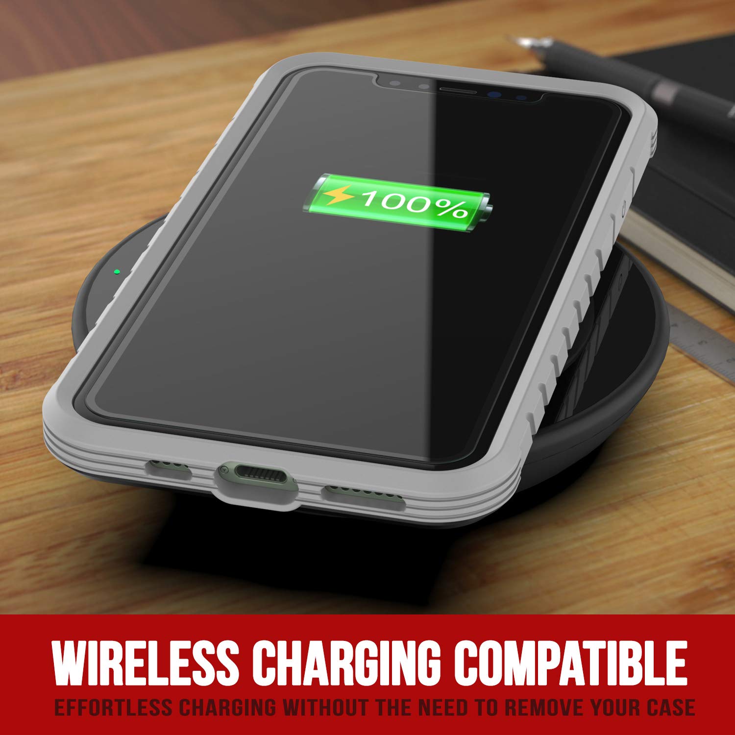 Punkcase iPhone 11 Pro Max Case [Armor Stealth Series] Military-Grade Protective Cover with Aluminum Frame & Clear Back - Ultimate Shockproof Drop Protection for iPhone 11 Pro Max (6.5