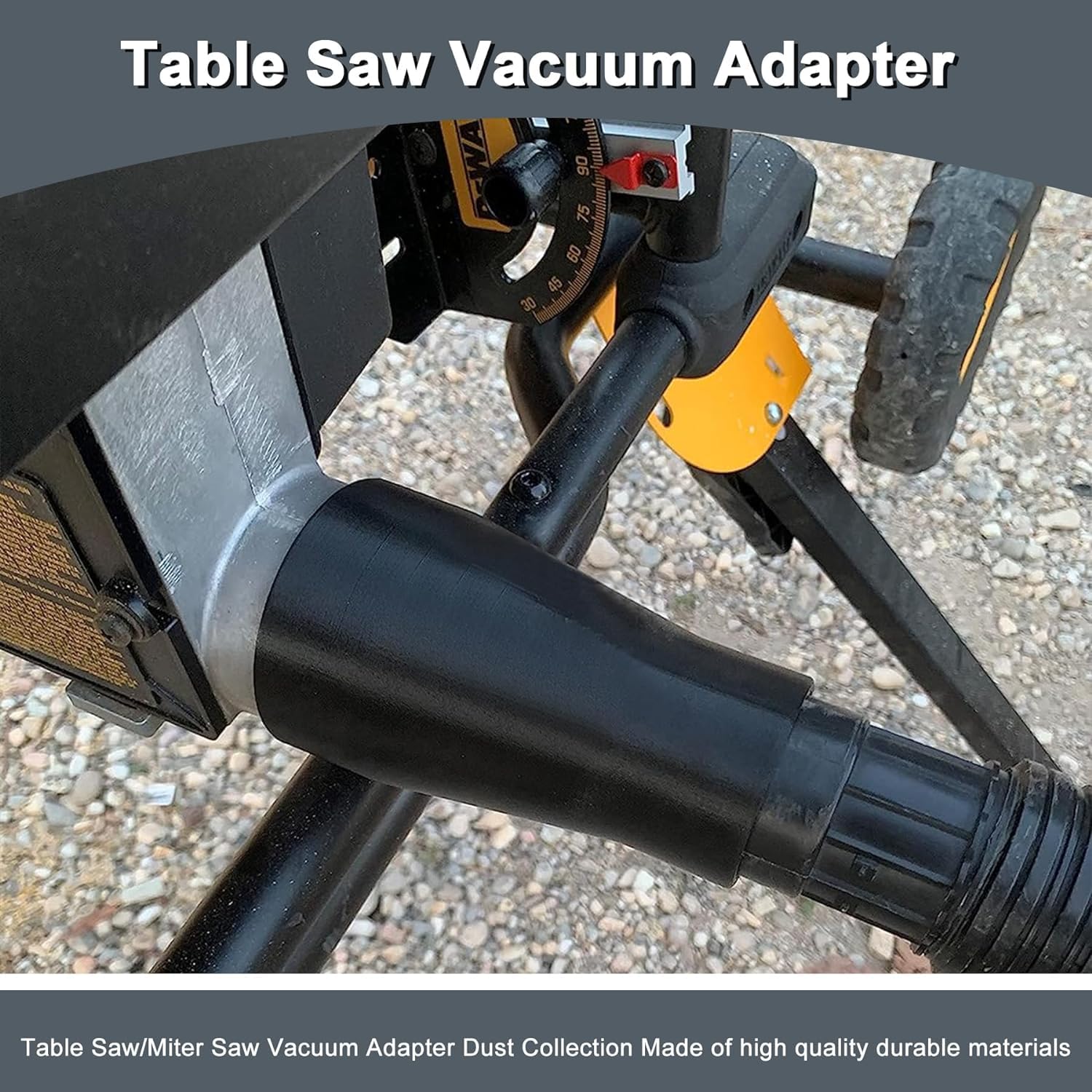 Thaekuns Table Saw Vacuum Adapter - Compatible with DeWalt Contractor Saw & Shop Vacuums | Dust Collection System for Woodworking & DIY Projects