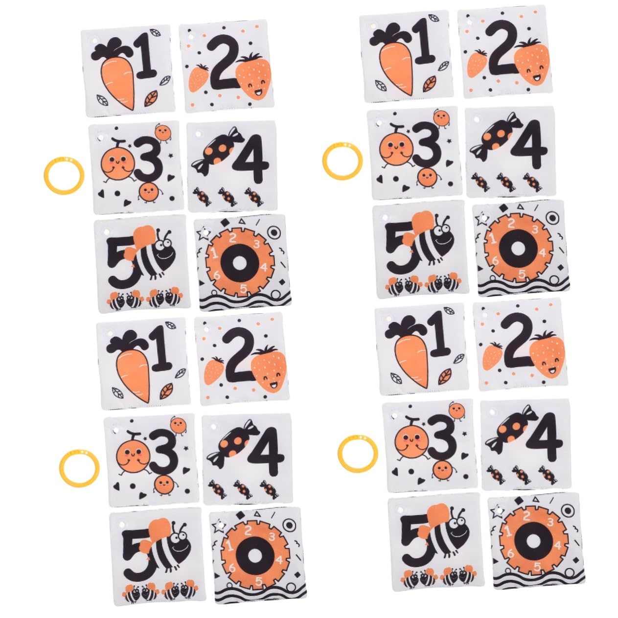 4 Sets Early Learning Cloth Flashcards for Toddlers - Interactive 3D Baby Cloth Books & Cognitive Cards - Perfect for Infant Education, Sensory Play & Parent-Child Bonding | Ideal for Home Learning, Daycare & Travel Activities