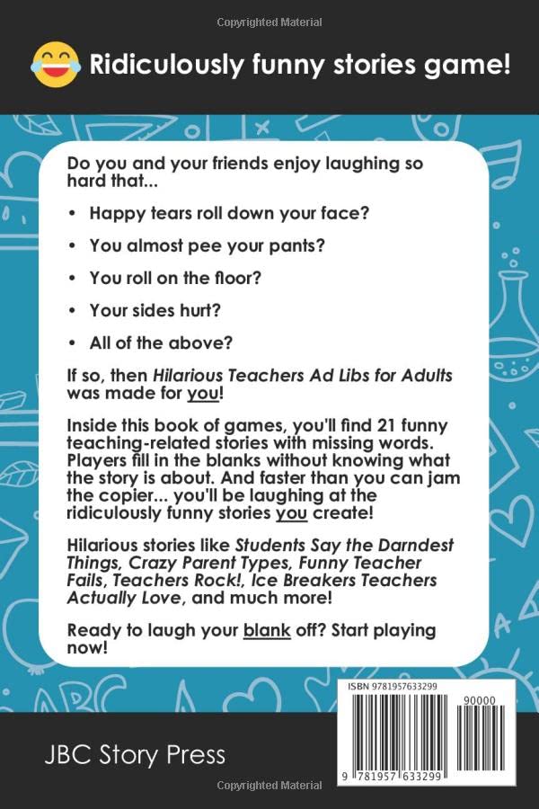 Funny Fill-in-the-Blank Story Games for Adults - Hilarious Teacher-Themed Word Games to Play With Friends | Perfect for Parties, Road Trips & Game Nights