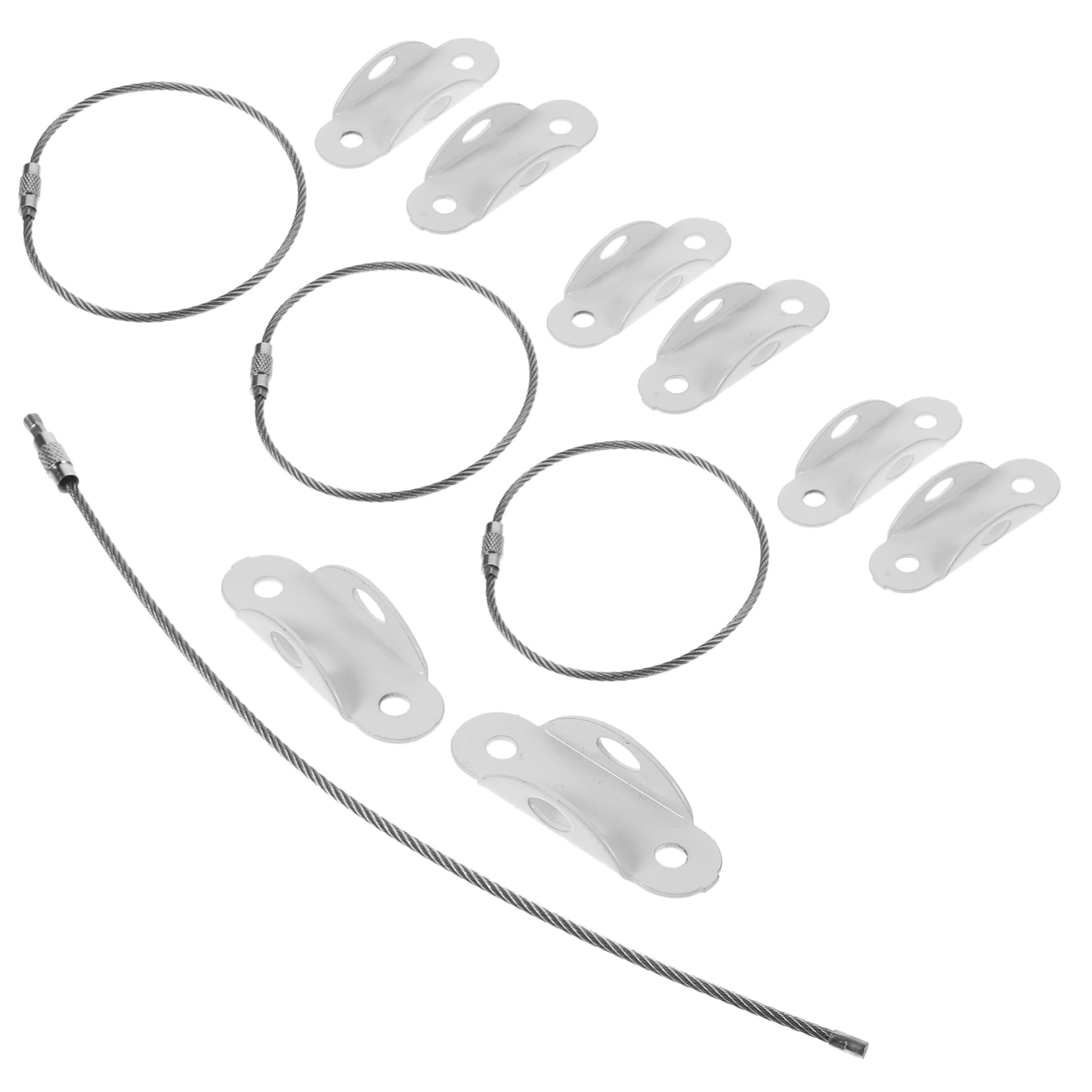 Totority 16-Pack Furniture Anti-Tip Straps, Heavy Duty 304 Stainless Steel Dresser & Cabinet Safety Straps for Baby Proofing - Secure Wardrobes, Bookshelves & TV Stands (White)