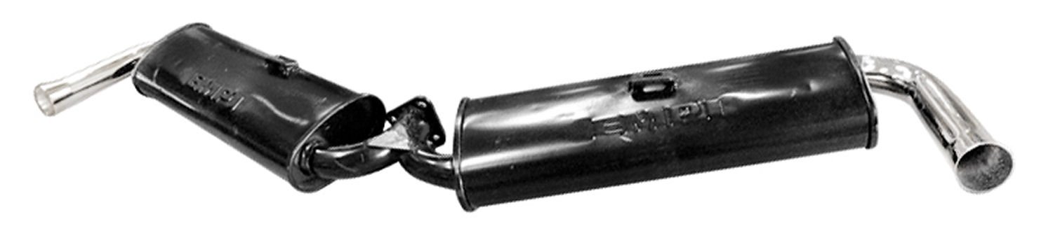 Dual Quiet Muffler with Chrome Tips - Compatible with Type 3 & Dune Buggy - Noise Reduction Exhaust System for Off-Road Adventures & Classic Car Restoration