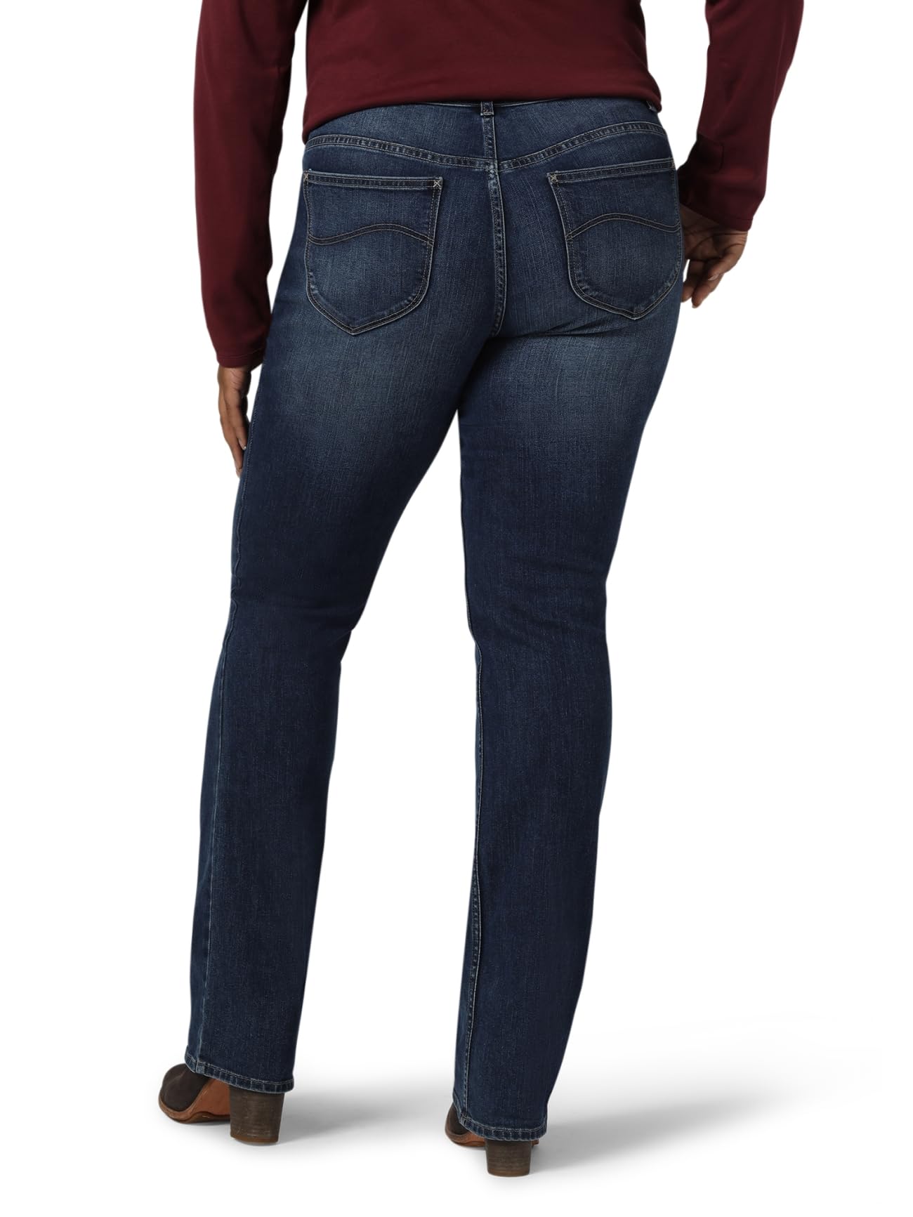 Riders by Lee Indigo Women's Midrise Bootcut Jeans - Comfortable Stretch Denim Pants for Casual Wear & Everyday Outfits