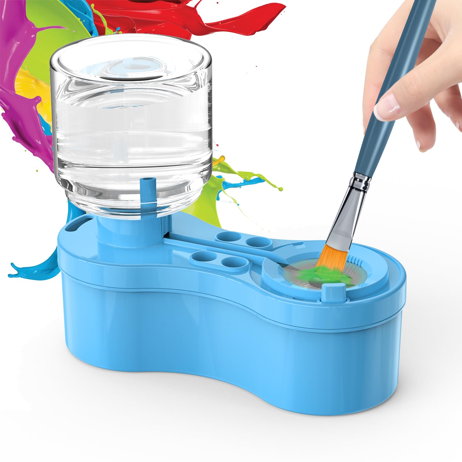 ACGASK Paint Brush Cleaner with Pen Holder - Professional Brush Rinser for Acrylic & Watercolor Paints - Essential Art Supplies for Artists & Painters - Perfect for Studio, Classroom & Home Painting Projects