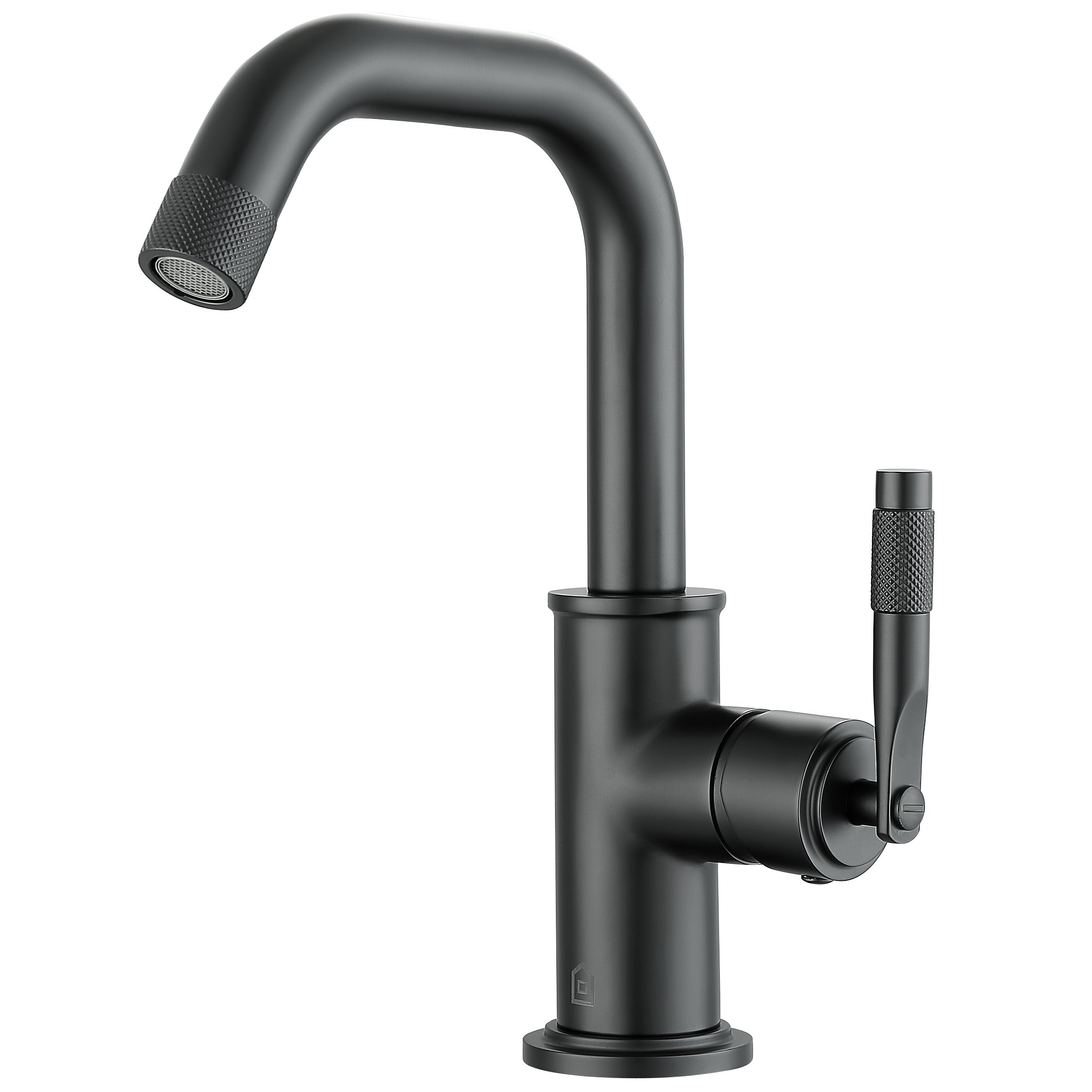 Industria Series Matte Black Single Lever Bathroom Faucet - Modern Waterfall Design for Vanity Sinks & Powder Rooms | Easy Installation & Durable Finish
