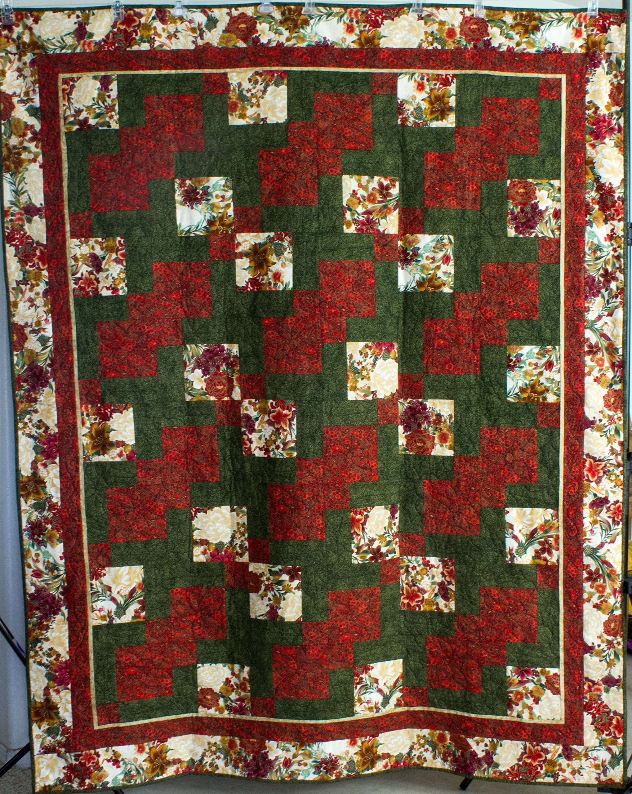 Asian Elegance Quilt - Traditional Handmade Bedspread with Exquisite Embroidery | Perfect for Home Decor, Bedroom Luxury & Cultural Gift Giving