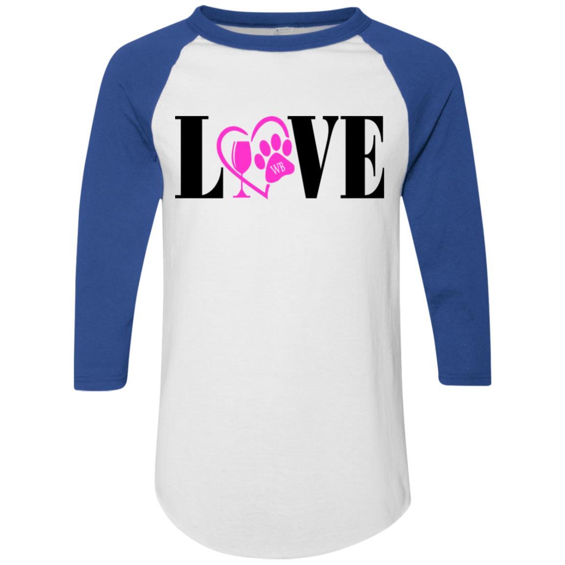 WineyBitches.co Women's Colorblock Raglan Jersey T-Shirt - Trendy Casual Tee for Everyday Wear & Lounge