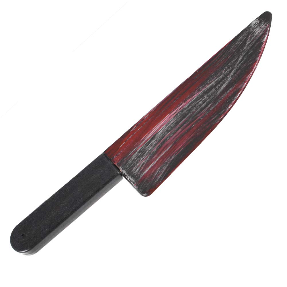 Giant Plastic Bloody Butcher Knife - Halloween Cosplay Prop for Horror Costumes, Movie Props & Theatrical Performances