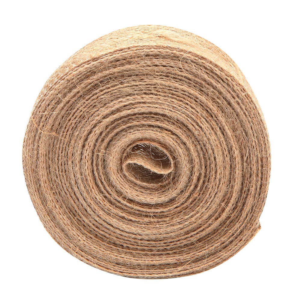 Premium Burlap Ribbon with Lace Trim - Natural Jute Ribbon for Wedding Decorations, Baby Shower Gifts, Tea Party Packaging & DIY Crafts - Easy to Work With for Rustic & Vintage Style Events