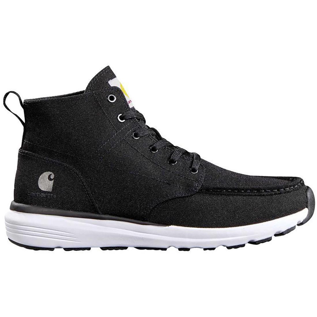 Haslett 5 Inch Soft Toe Canvas Moc Toe Chukka Boots for Men - Black Casual Shoes for Walking, Hiking & Outdoor Activities