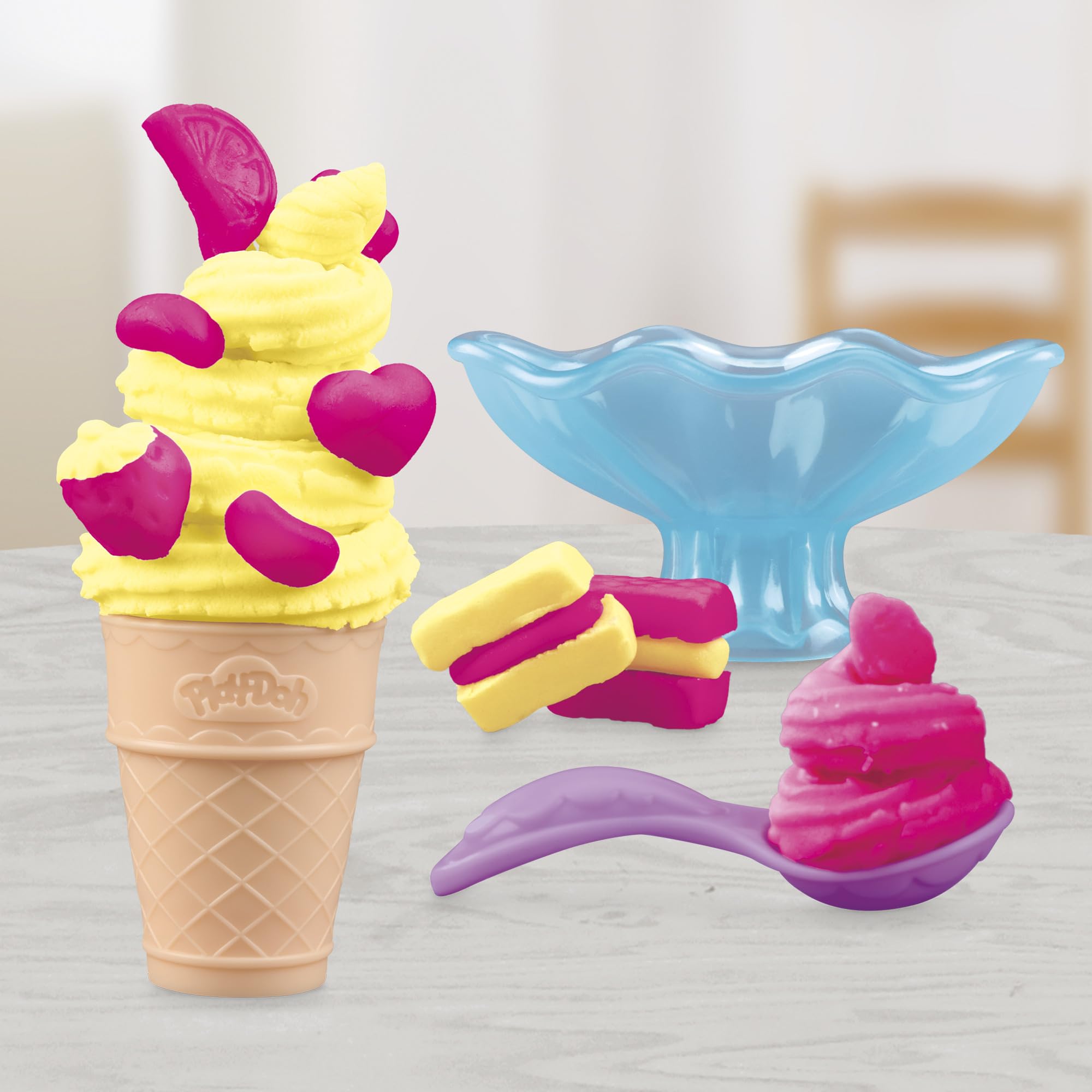 Mini Ice Cream Play Set for Kids - Pretend Play Toy with Scoop & Cones - Fun Educational Toy for Toddlers & Preschoolers | Perfect for Birthday Gifts & Indoor Playtime