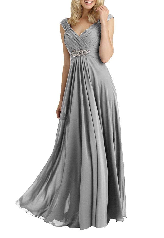 Elegant Mother of The Bride Dresses - Long Formal Evening Gowns with V-Neck for Weddings, Bridesmaid Dresses & Special Occasions | Perfect for Wedding Ceremonies, Receptions & Formal Events