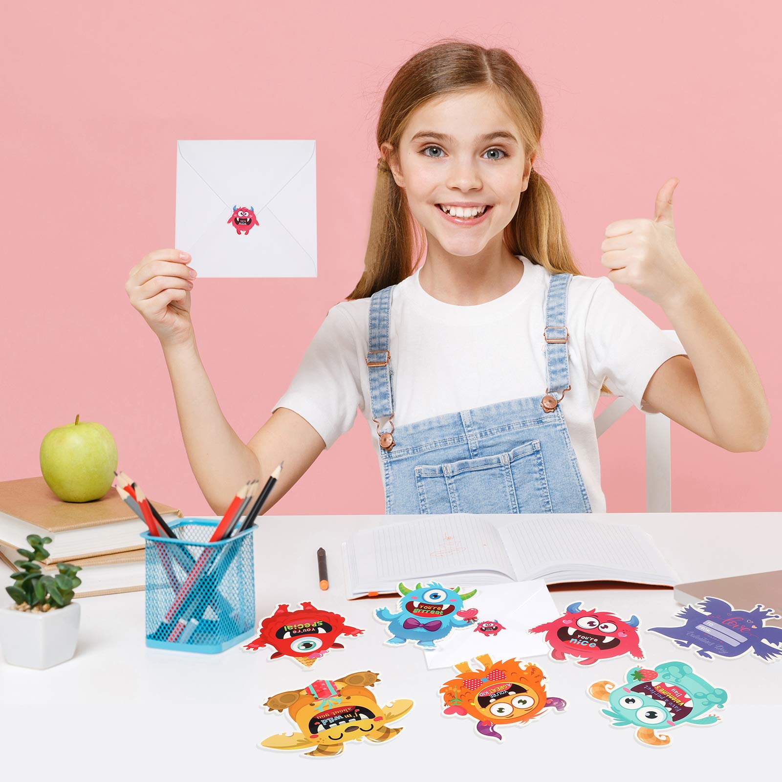 36-Piece Valentine's Day Greeting Cards Set with Envelopes & Stickers - Cute Classroom Exchange Cards for Kids, Boys & Girls - Perfect for School Parties, Valentine's Day Favors & Classroom Activities
