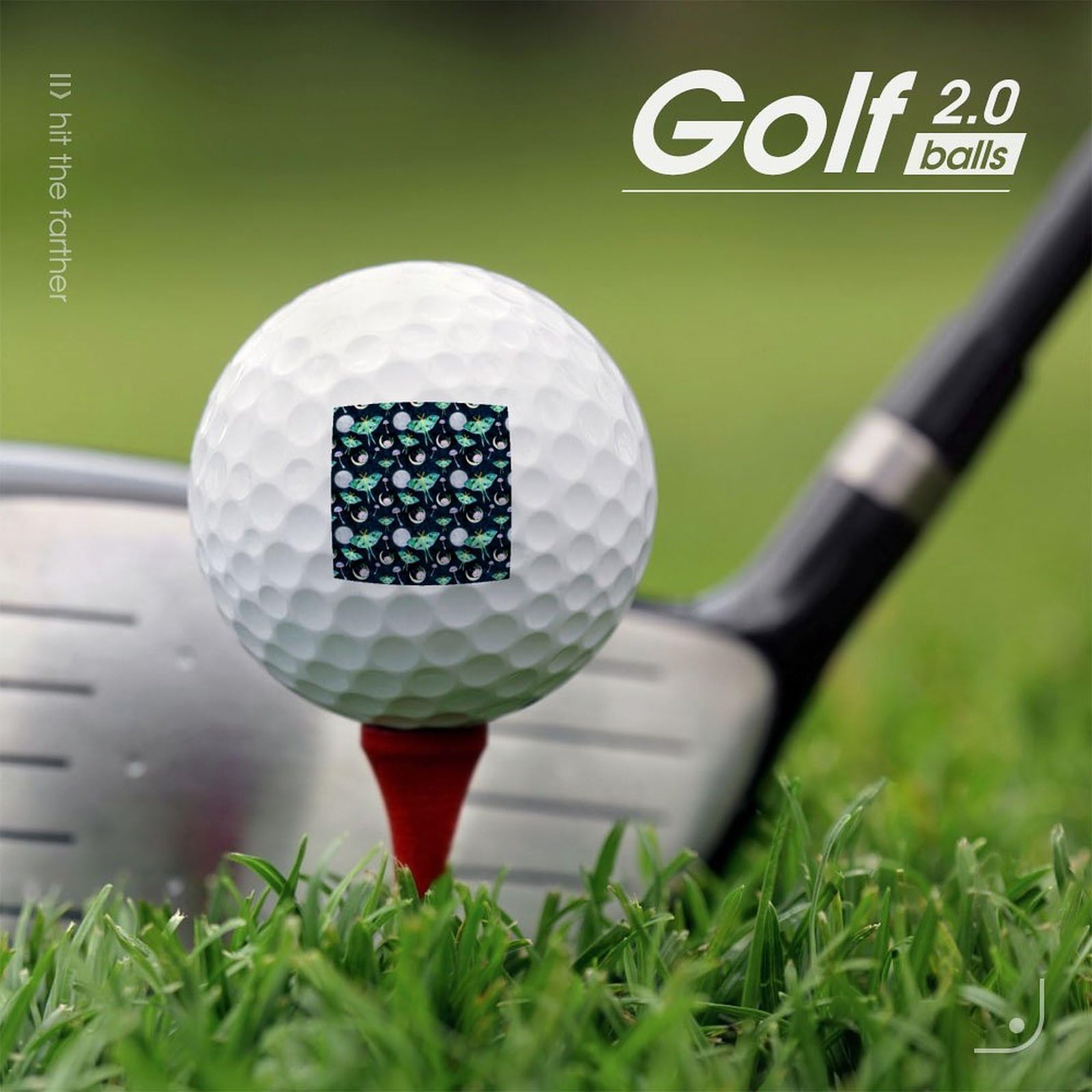 Custom Full Moon Moth Butterfly Golf Balls - Premium Comfort Feel Personalized Golf Equipment for Practice & Tournament Play