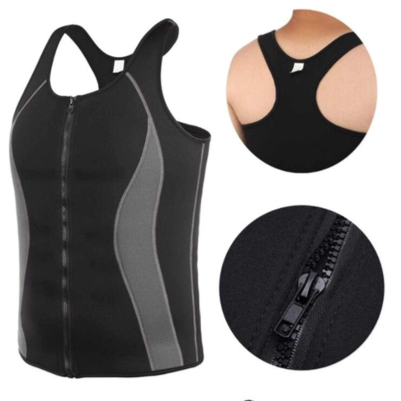Men's Slim Fit Body Shaping Undershirt - Muscle Support & Posture Corrector - Comfortable Compression Shirt for Workout, Office & Everyday Wear