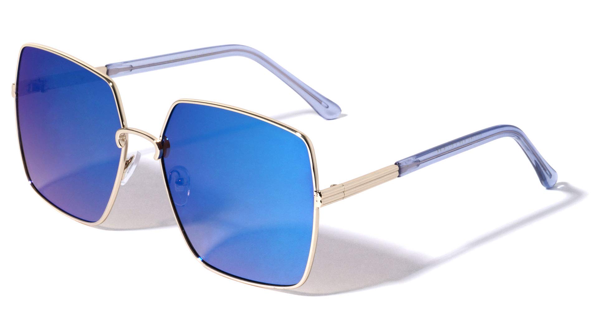Lisbon Square Geometric Color Mirror Fashion Sunglasses for Women & Men - Trendy UV Protection Shades for Outdoor Activities, Beach, and Driving