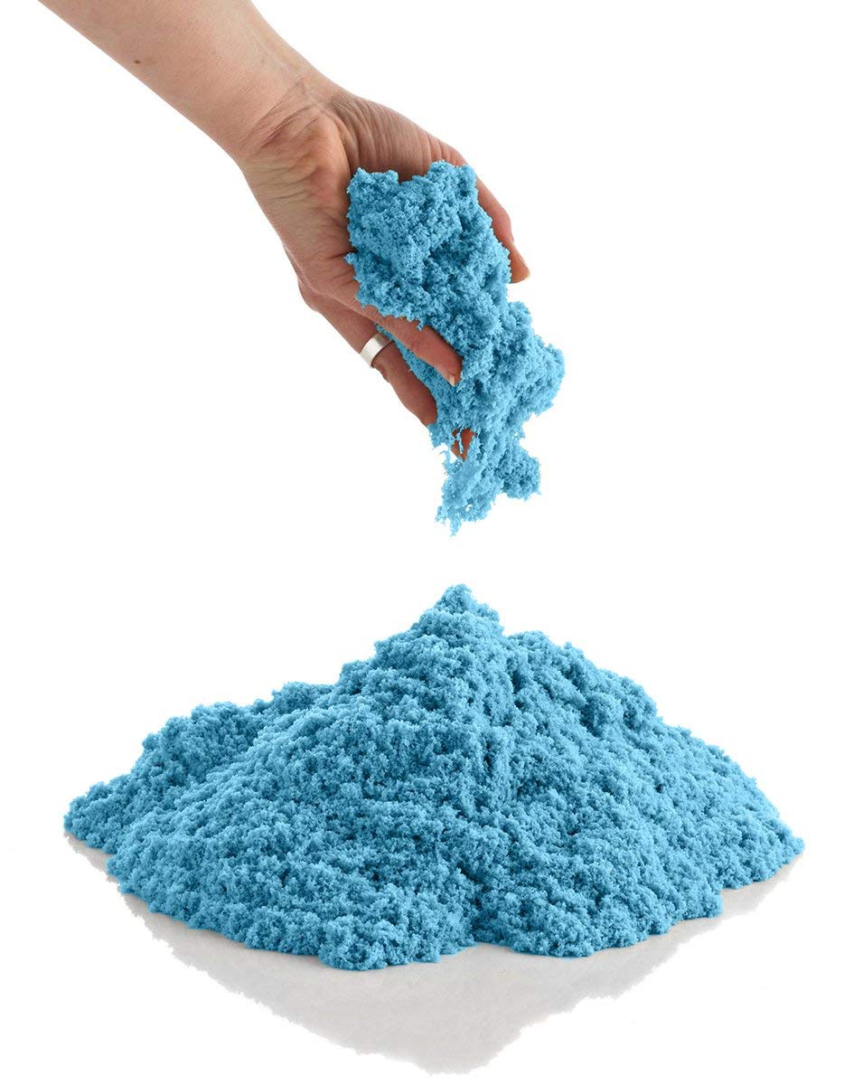 2 Pound Refill Pack of Moldable Indoor Play Sand - Non-Toxic, Reusable & Resealable Blue Kinetic Sand for Kids Sensory Play - Perfect for Arts, Crafts & Stress Relief Activities at Home or Classroom