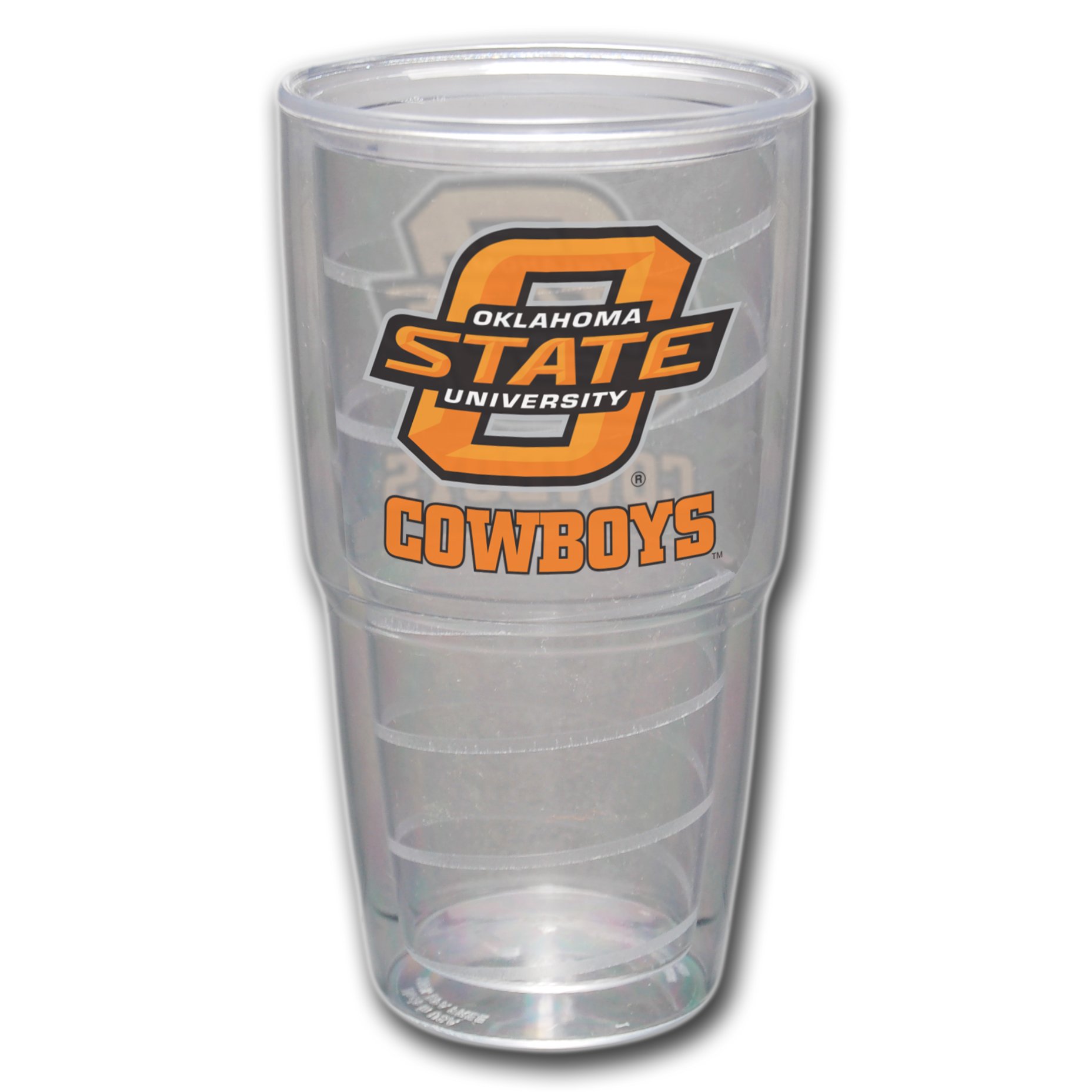 Oklahoma State Cowboys 24oz Double Wall Insulated Tumbler with Straw & Lid - NCAA Officially Licensed - Perfect for Game Day, Office & Outdoor Activities