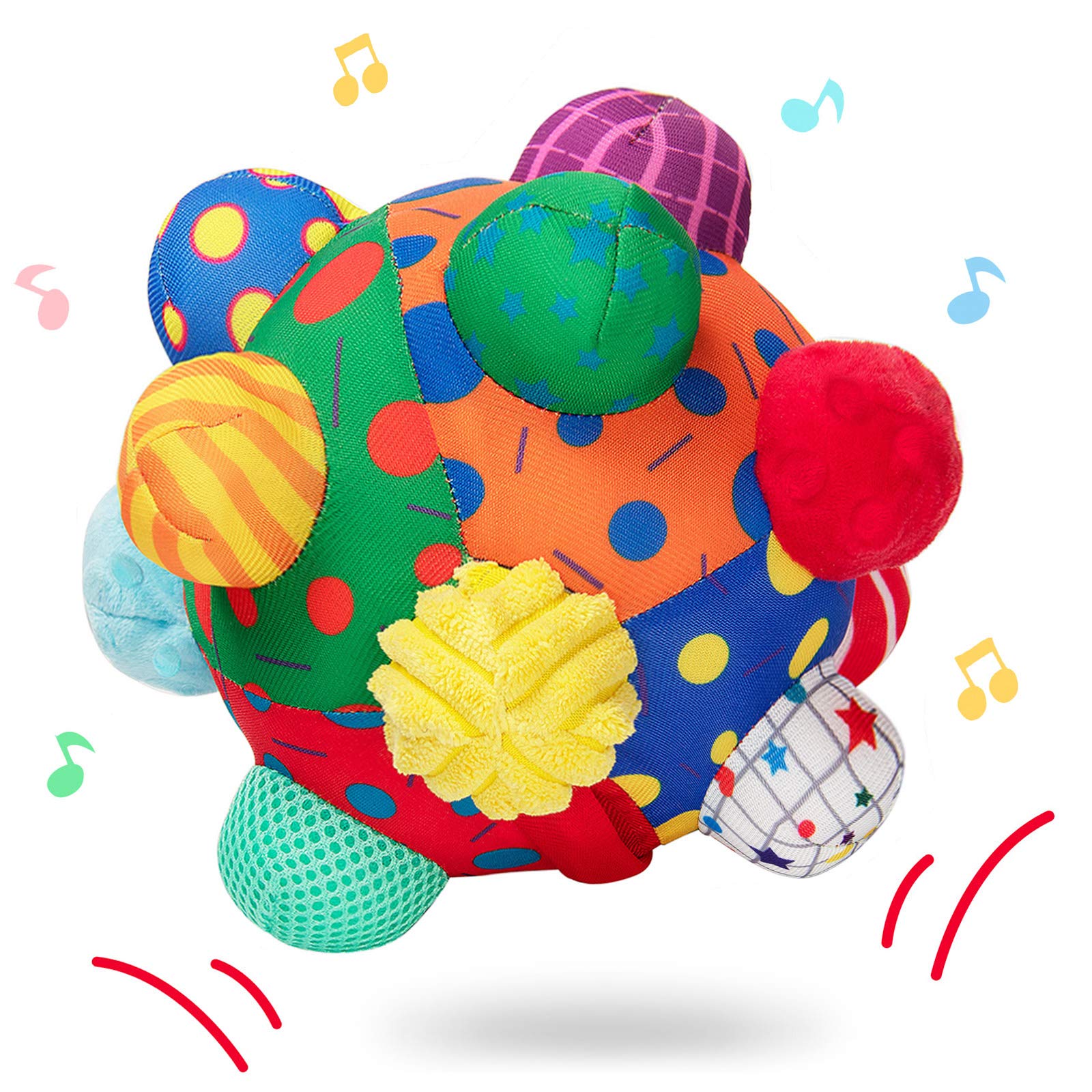 Baby Musical Shake & Dance Ball Toy - Soft Sensory Developmental Bumpy Ball for Infants & Toddlers - Motor Skills Learning Toy for Early Childhood Development - Perfect for Playtime, Nursery & Sensory Play Activities