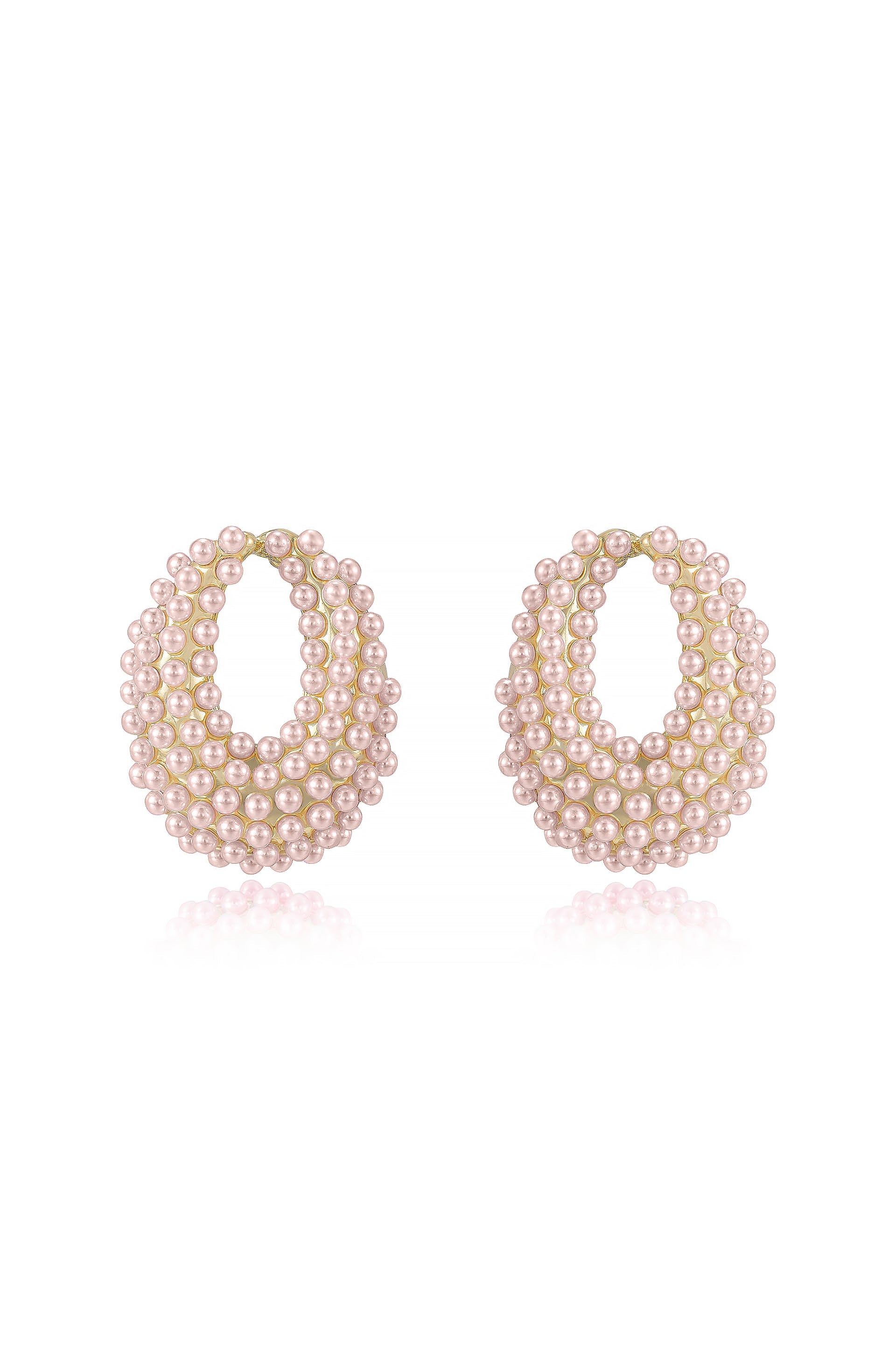 Classic Pearl Cluster Stud Earrings for Women - 14K Gold Plated Elegant Jewelry Gift for Wedding, Anniversary & Special Occasions