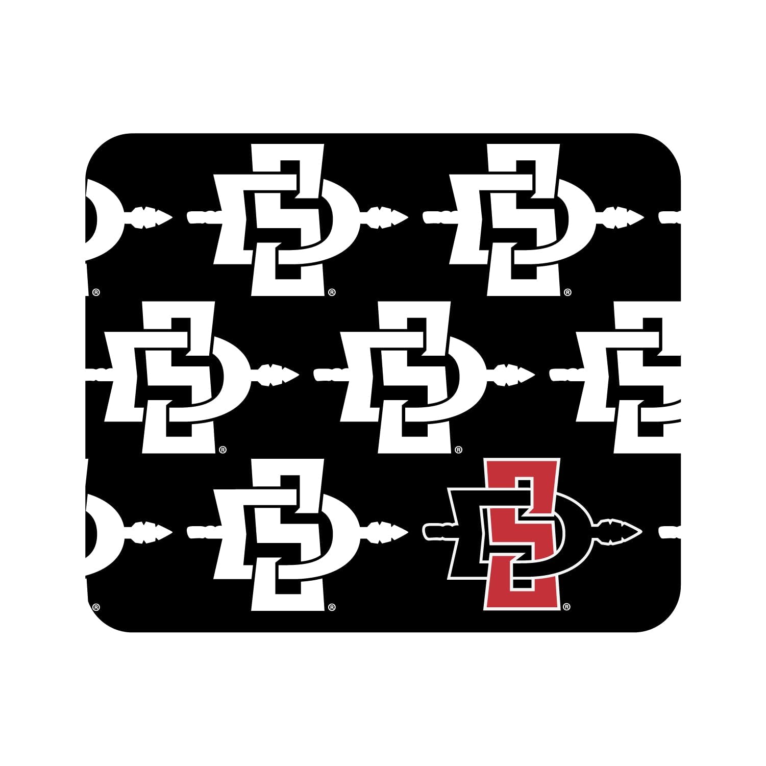 San Diego State University Logo Mouse Pad - Non-Slip Fabric Gaming Mousepad for Computers & Laptops - Perfect for Office, Gaming, and Home Workspace Setup
