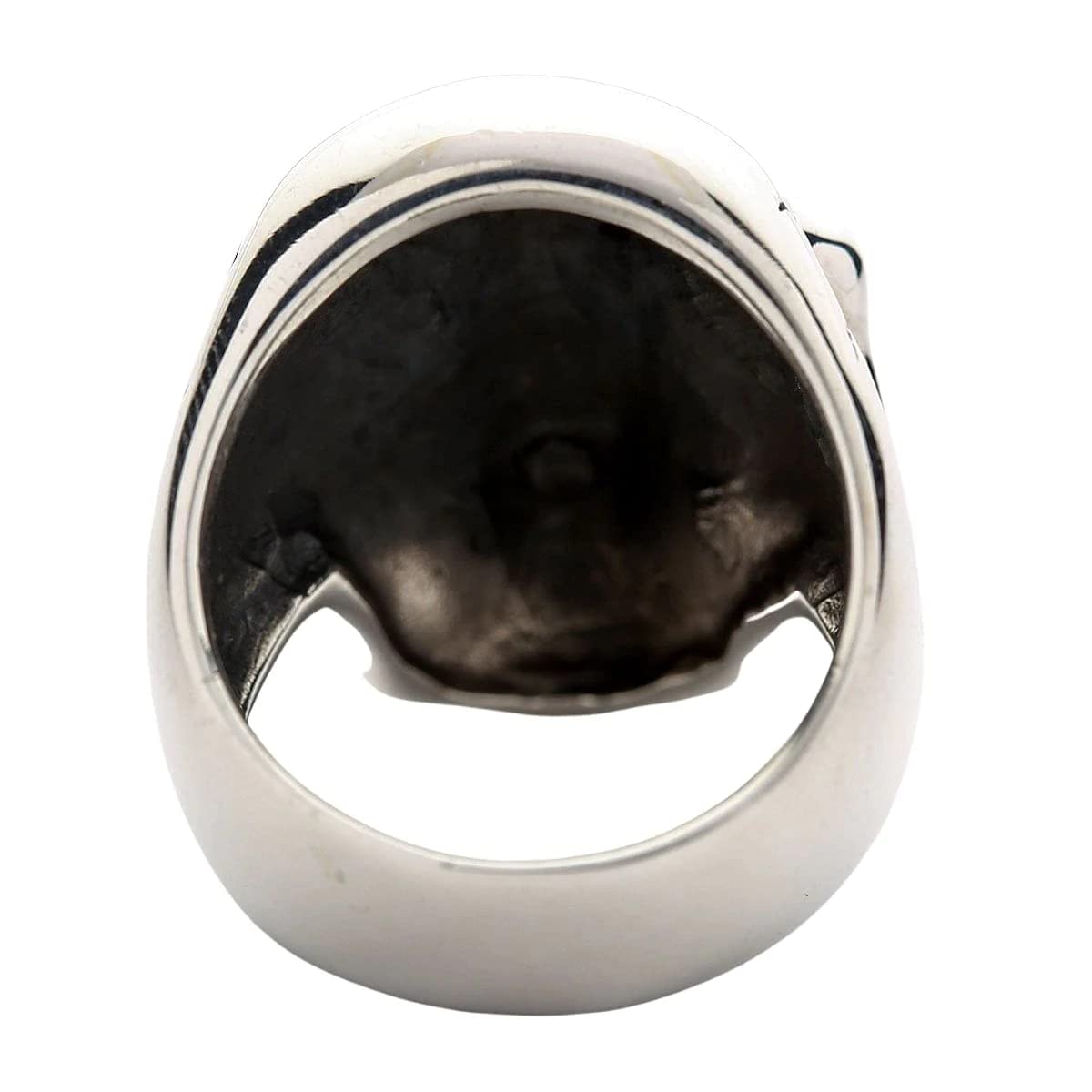 Sterling Silver Red Eye Skull Ring for Men - Gothic Punk Biker Jewelry - Perfect for Motorcycle Riders, Rock Music Fans, and Halloween Costume Accessories