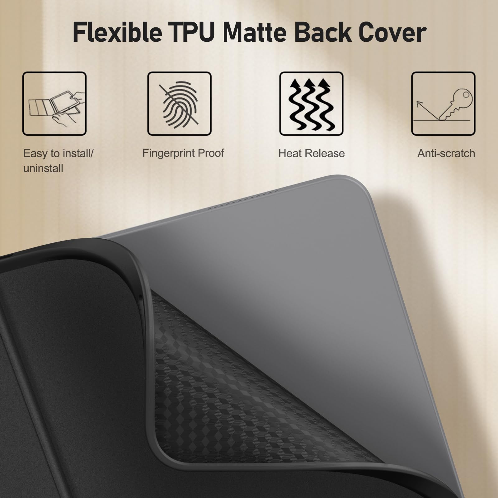 Fintie Bluetooth Keyboard Case for iPad Air 13-inch (M3 2025/M2 2024) - Detachable Backlit Keyboard with Pencil Holder & Soft TPU Protective Cover - Perfect for Work, Study, and Travel (Black)