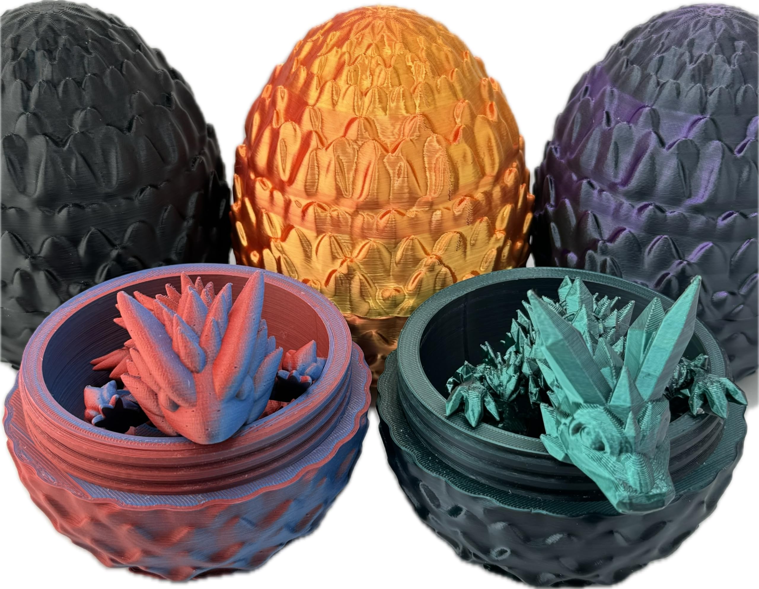 Spiky Dragon and Egg Fidget Toy - Articulated Dragon Egg Stress Relief Toy for Kids & Adults (Cotton Candy Color) - Perfect for Anxiety Relief, Focus, and Classroom Sensory Play