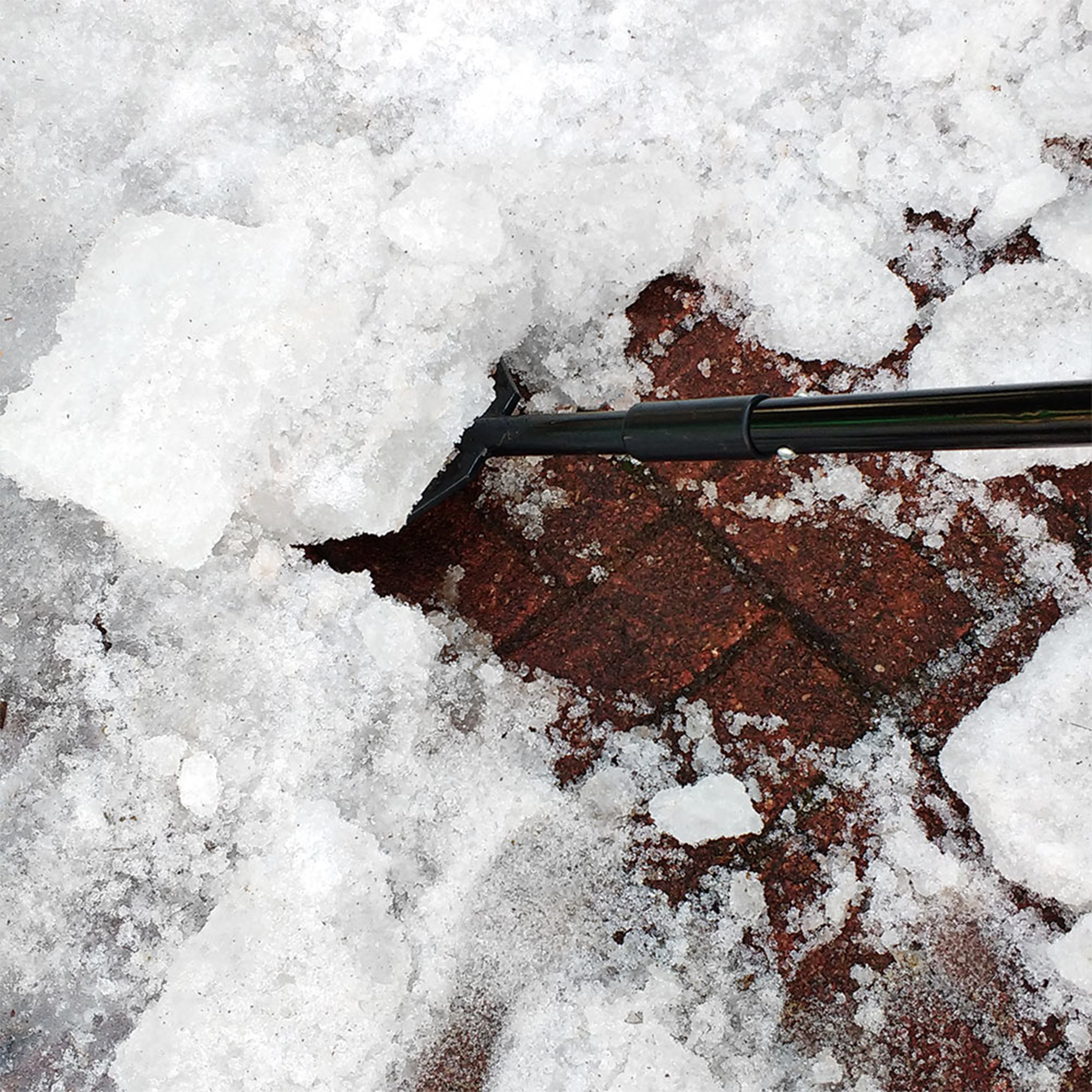 Heavy-Duty Steel Driveway Ice Scraper with Shock-Absorbing Handle & Extra Thick Blade - Perfect for Winter Snow Removal on Cars, Trucks, and Walkways