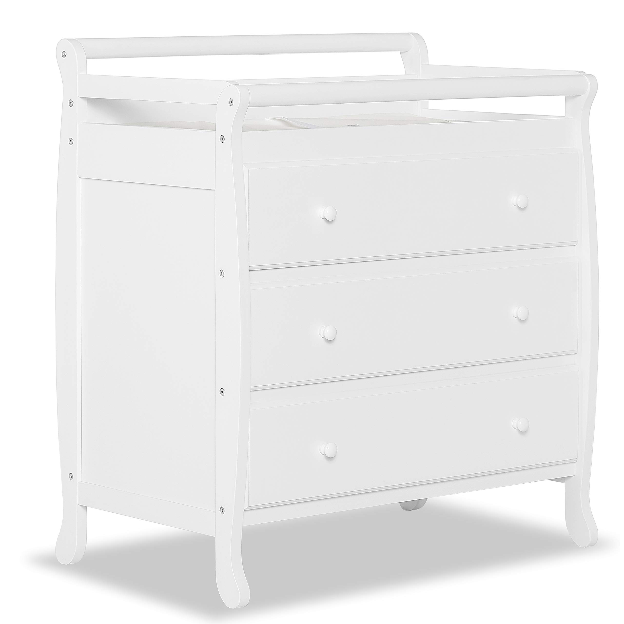 Dream On Me Liberty Collection 3-Drawer Baby Changing Table with Safety Rail - Nursery Dresser for Diaper Changing & Storage | Perfect for Newborns & Toddlers