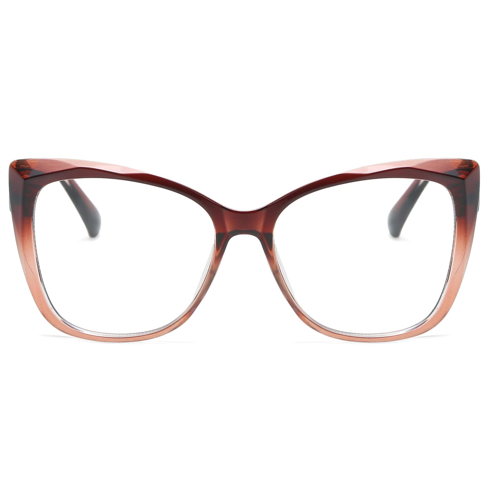 Fuisetaea Spring Hinge Cat Eye Reading Glasses for Women - Lightweight Myopia Eyewear with Comfortable Fit - Perfect for Office, Reading & Computer Work
