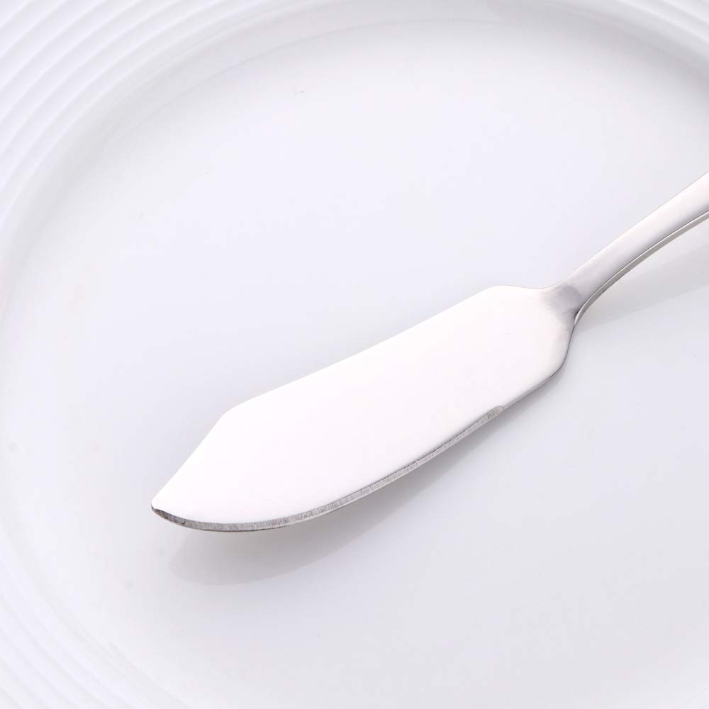 Premium Stainless Steel Butter & Cheese Spreader Knife Set of 6 - Silver Breakfast Dessert Knives for Kitchen, Sandwich Making & Butter Dish - Perfect for Brunch, Tea Parties & Gourmet Cooking
