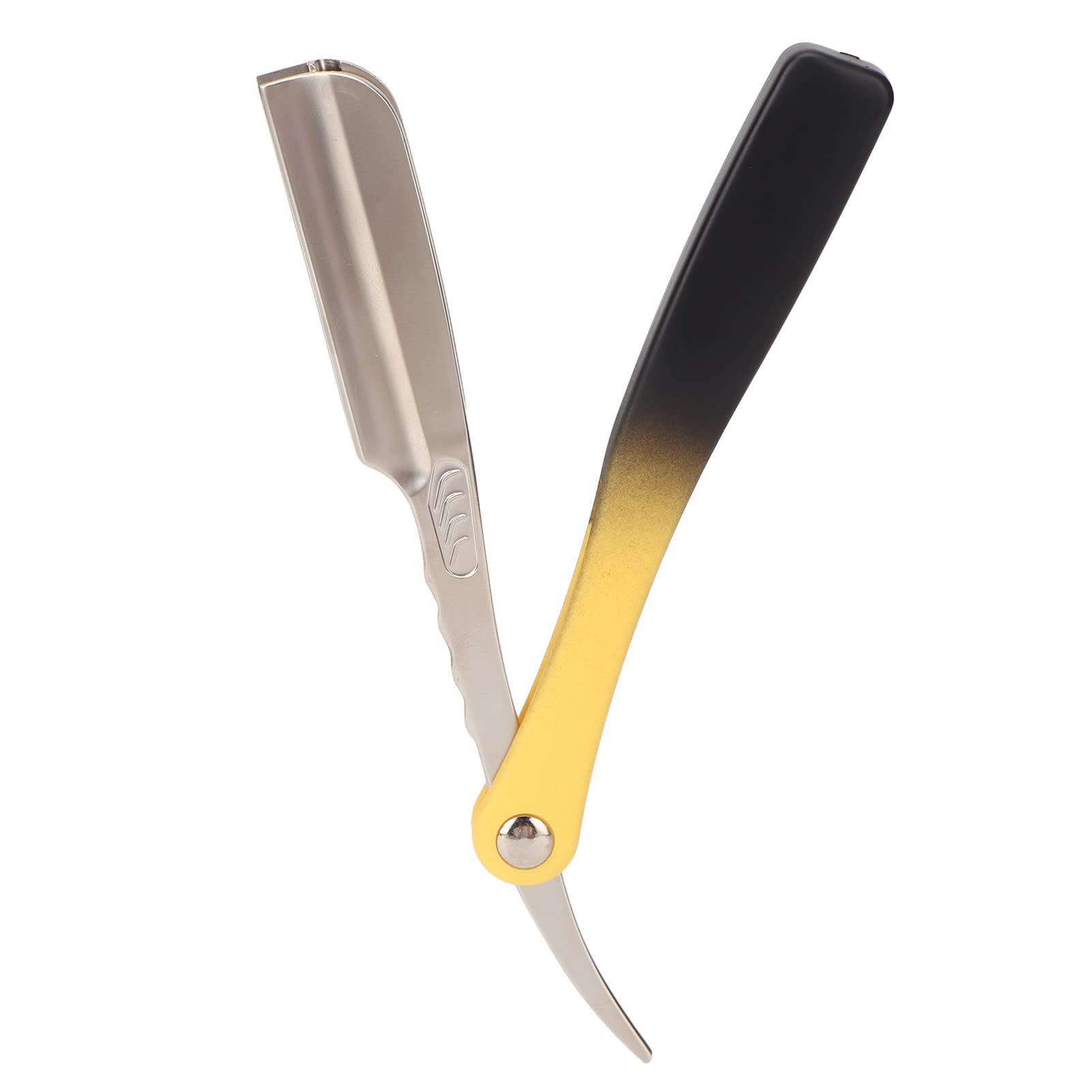 Professional Straight Hair Cutting Trimmer - Foldable Gradient Manual Straight Edge Trimmer Blade for Eyebrows & Facial Hair (Silver) | Perfect for Salon, Barber & Home Grooming