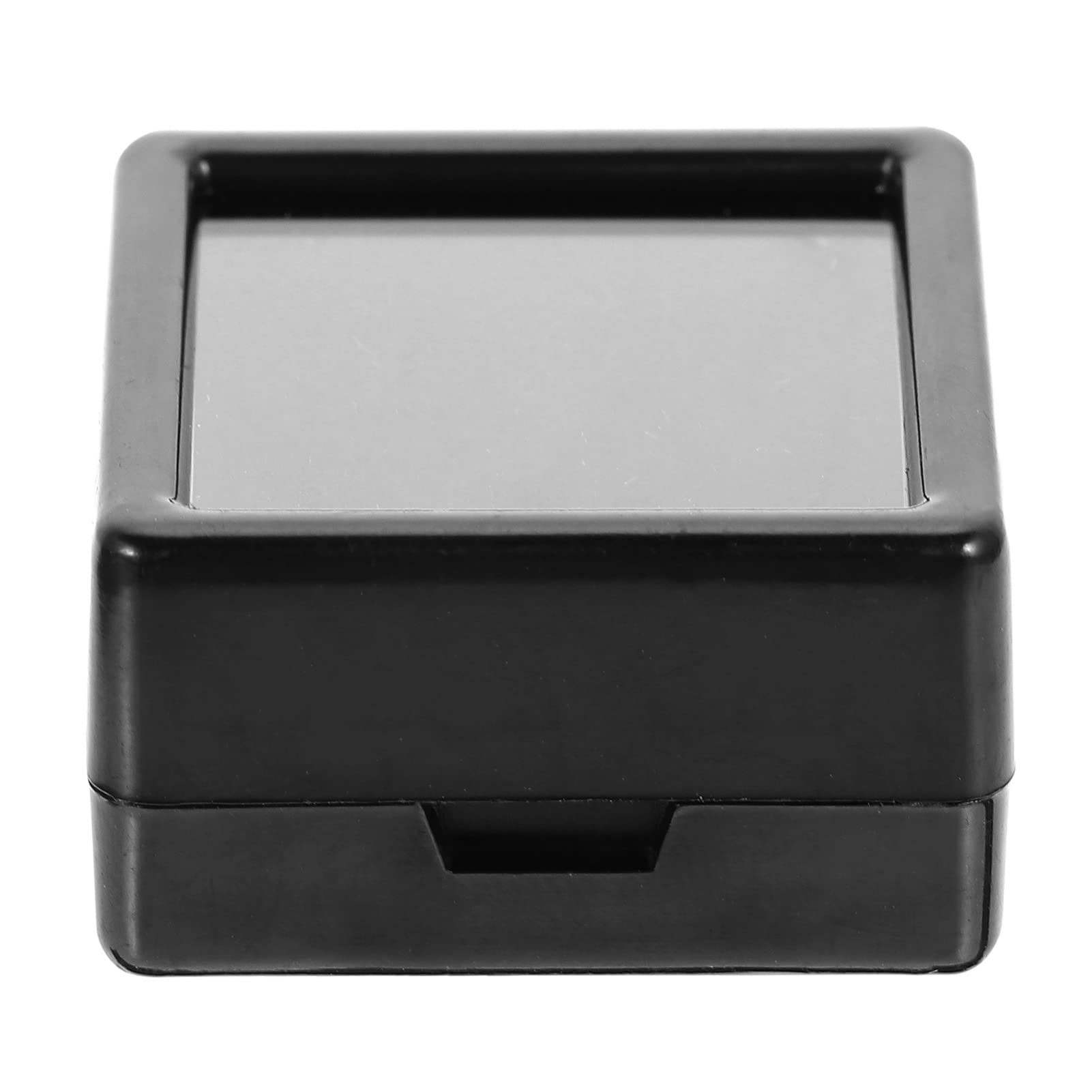 20Pcs Clear Acrylic Jewelry Organizer Box - Single Ring Storage Box for Engagement Rings, Earrings & Necklaces (3x3cm, Black) | Perfect for Jewelry Display, Travel & Gift Packaging