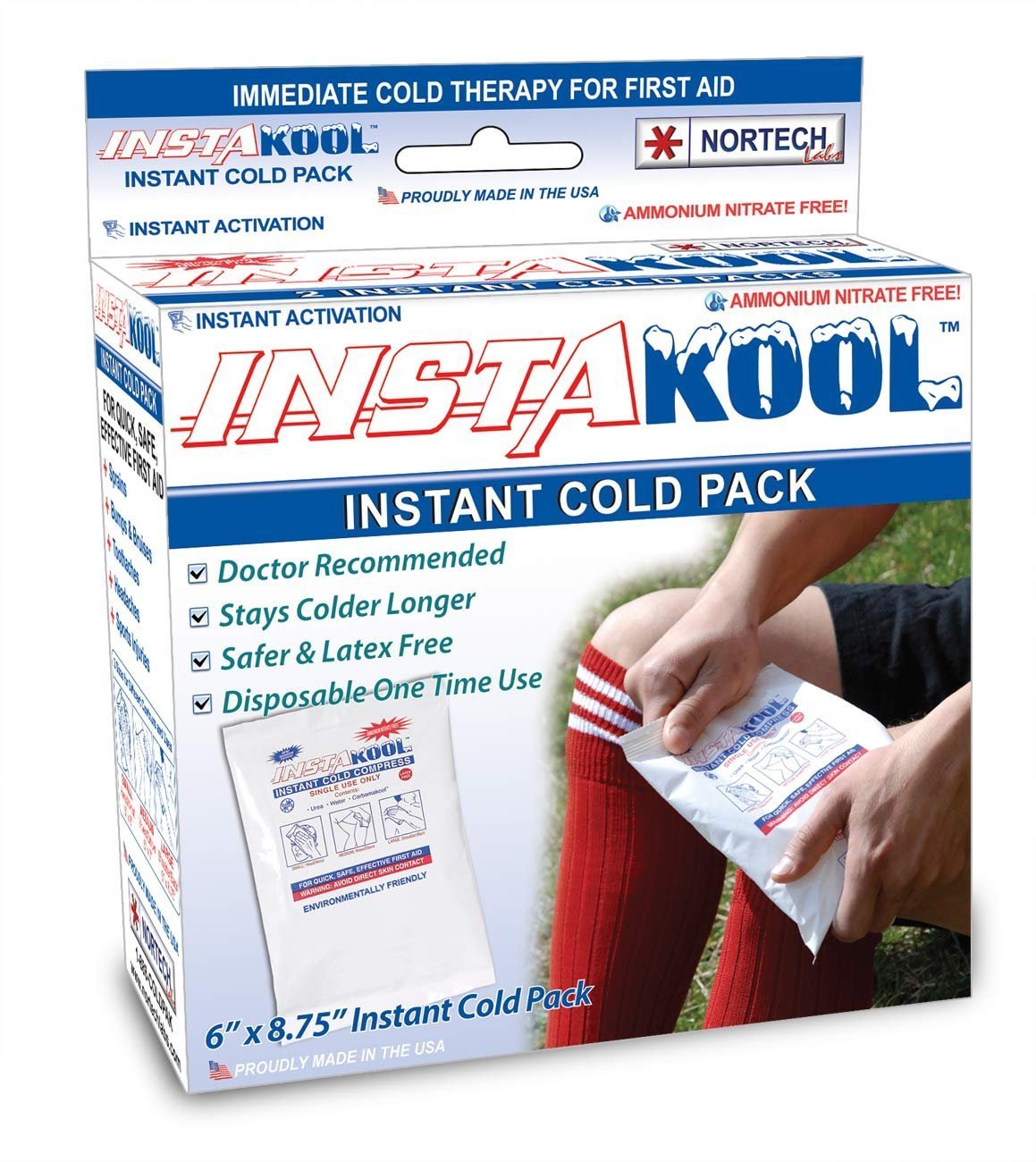 InstaKool Instant Cold Pack for Injuries & Pain Relief - 6