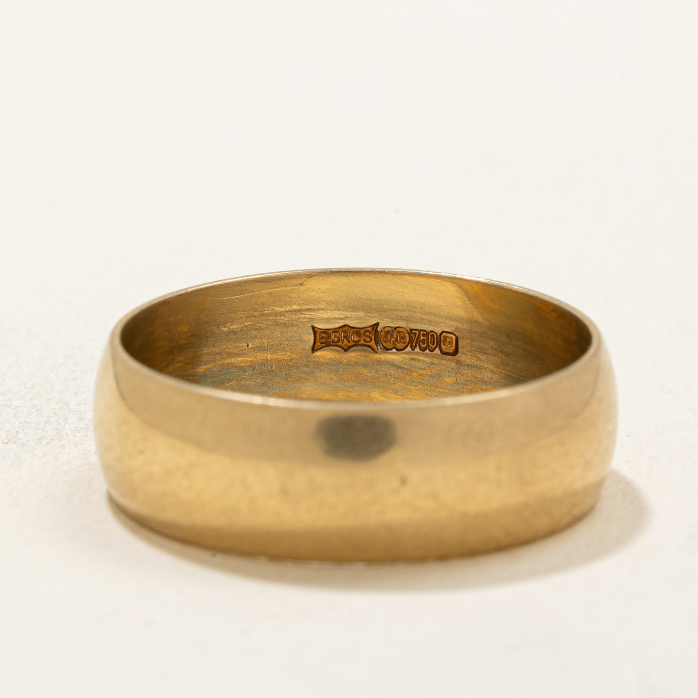 18K Yellow Gold London Wedding Band Ring - 6.20mm Width - Size 8 - Perfect for Engagement, Anniversary & Bridal Jewelry Gifts