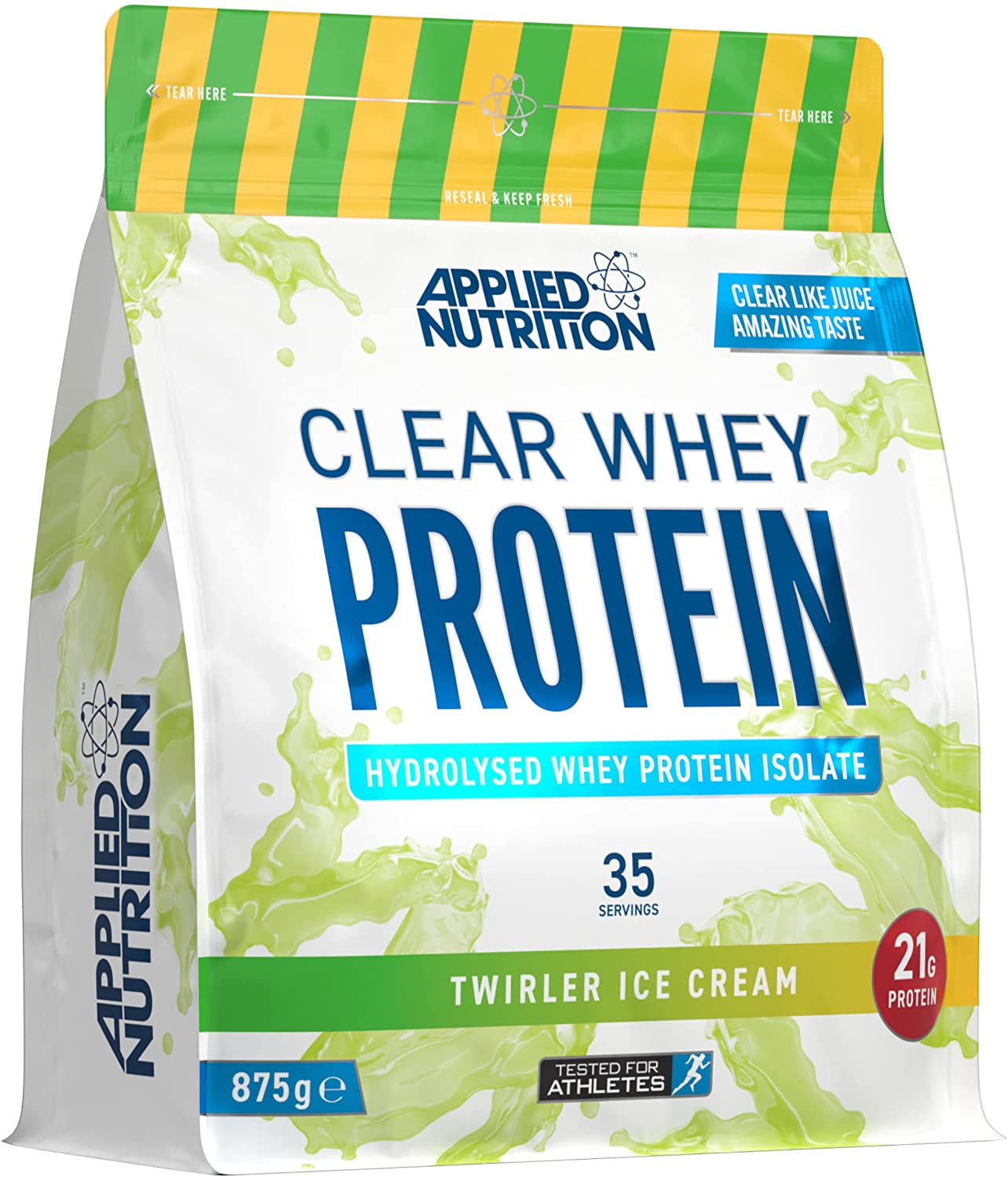 Applied Nutrition Clear Whey Isolate Protein Powder - 875g (35 Servings) | Low-Calorie Post-Workout Recovery & Muscle Building Supplement for Athletes & Fitness Enthusiasts