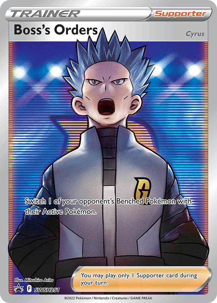 Boss's Orders SWSH251 Pokémon TCG Card - Rare Trainer Card for Collectors & Competitive Play | Perfect for Deck Building & Battles