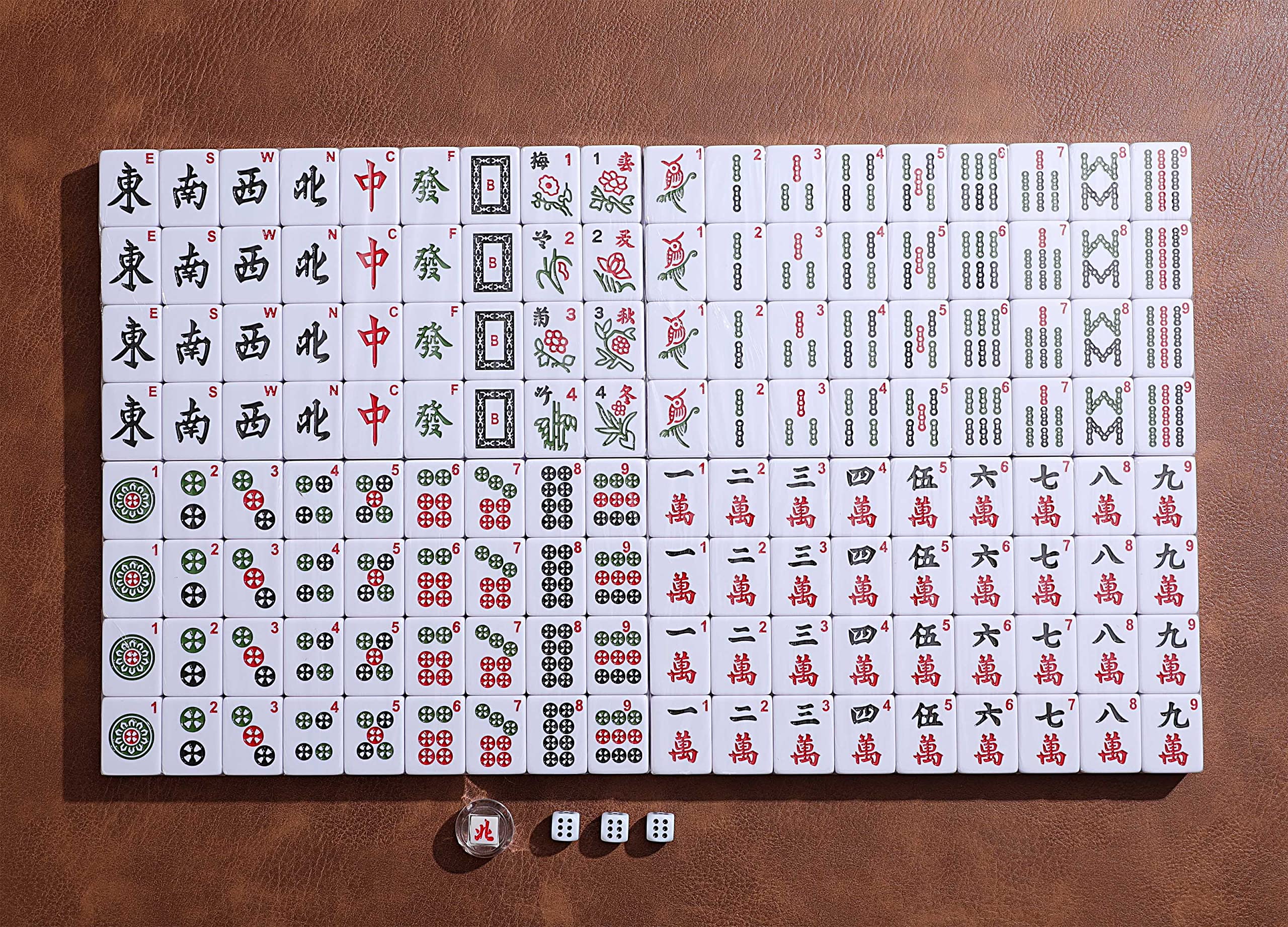 Premium Chinese Mahjong Set - 146 Large Numbered Tiles with Travel Case | Complete Mah-Jongg Game for Adults & Families | Perfect for Game Nights, Parties & Cultural Events