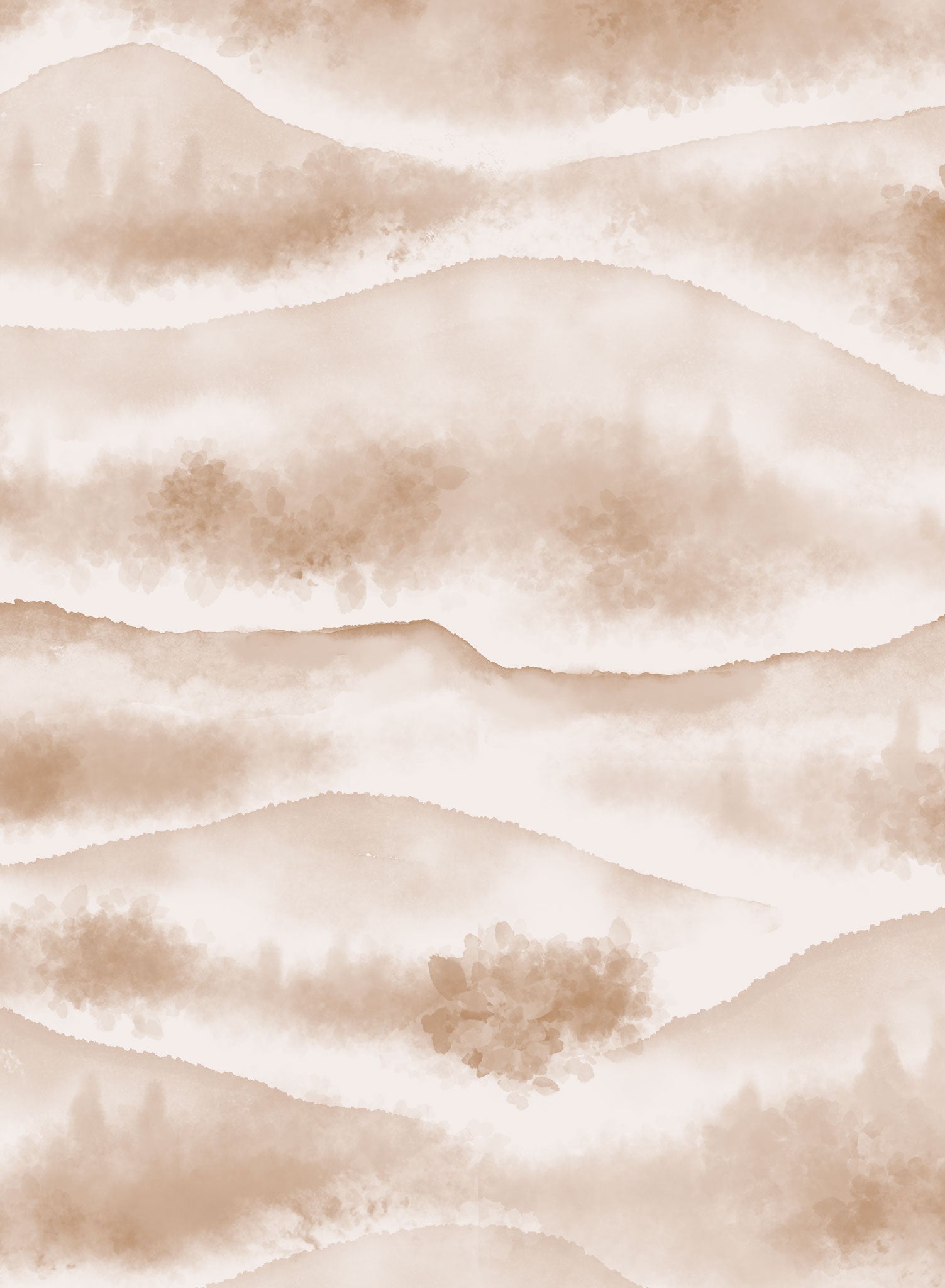 Hillside Lullaby Wallpaper - Nature Inspired Floral Wall Mural for Nursery, Bedroom & Living Room Decor