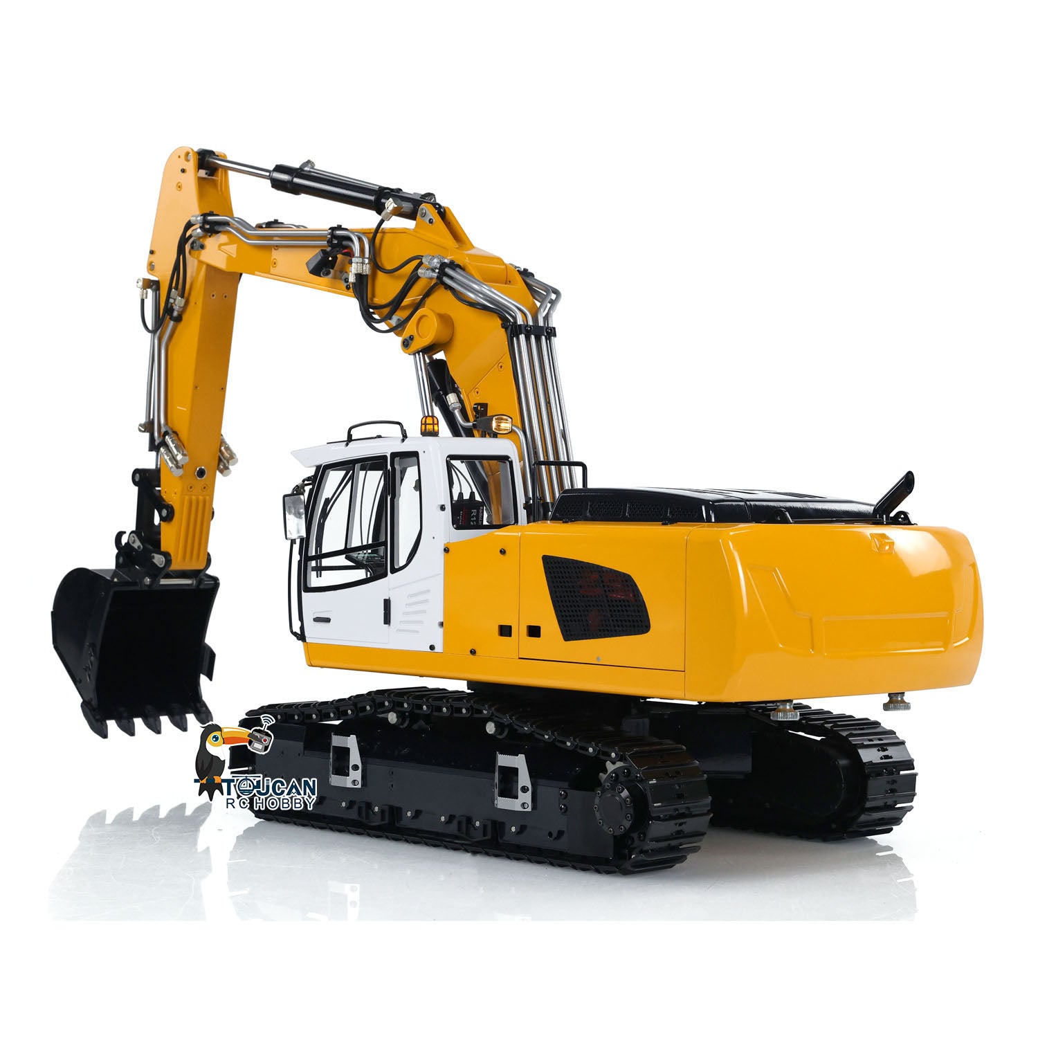 1/14 Scale Radio Control 946 3 Metal Excavator - 10 Channel RC Construction Toy with Painted Body, Rotating Metal Bucket & Tiltable Ripper for Kids & Adults - Perfect for Construction Site Play, Collecting & Outdoor Activities