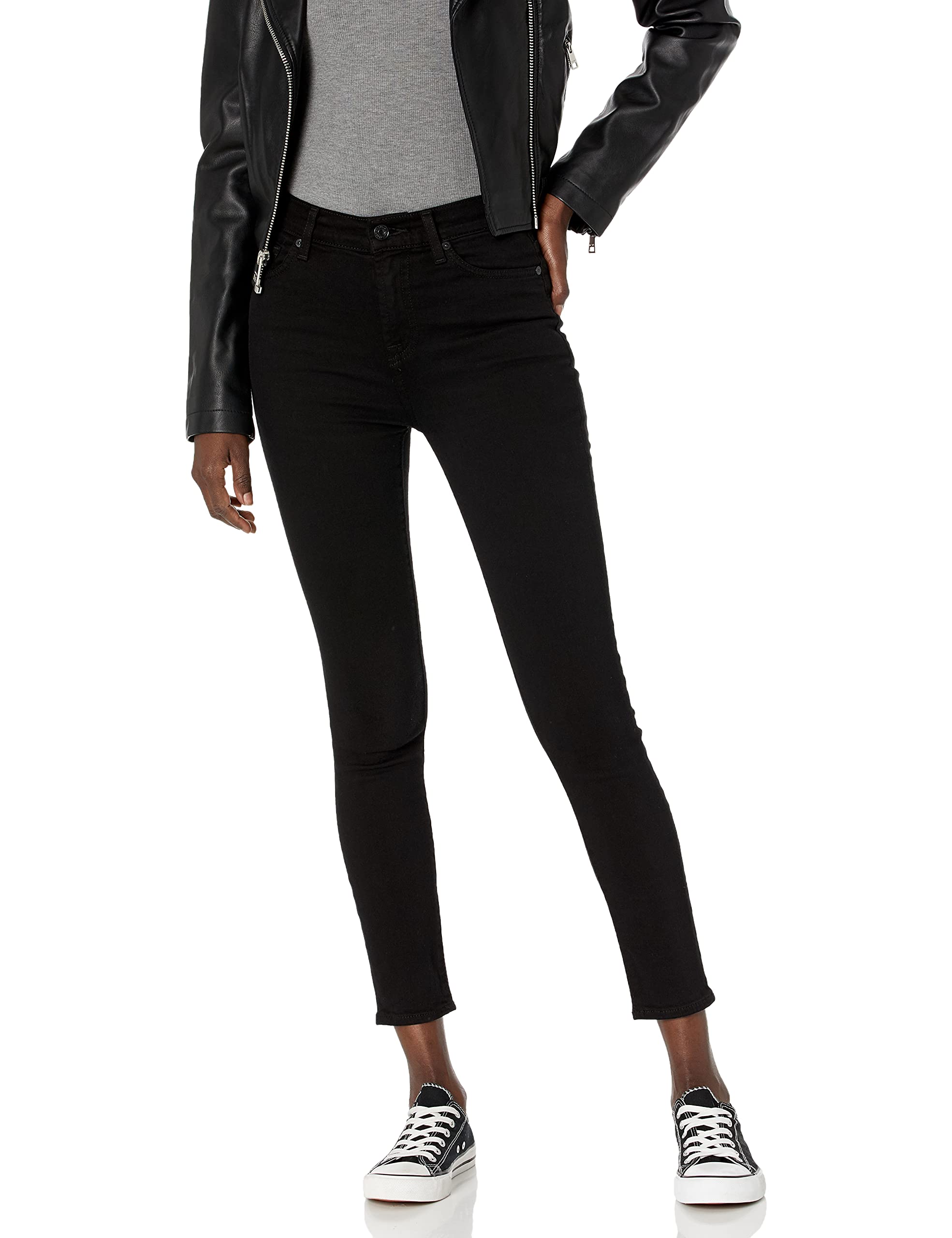 7 For All Mankind Women's Gwenevere Ankle Skinny Mid Rise Jean - Slim Fit Stretch Denim Pants for Casual Wear & Everyday Outfits