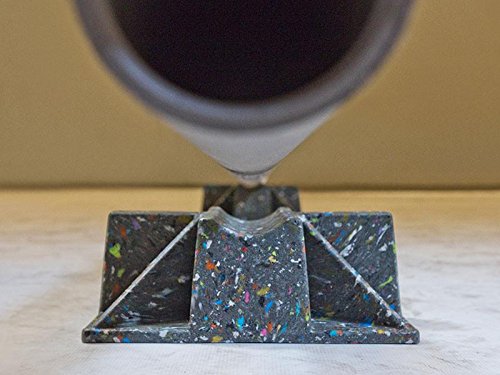 Heavy Duty Saddle Support Rooftop Pipe Stand - UV Resistant Recycled Plastic Pipe Cradle & Sleeper Curb with Strut Attachment Holes | Perfect for Roofing, HVAC, and Construction Projects