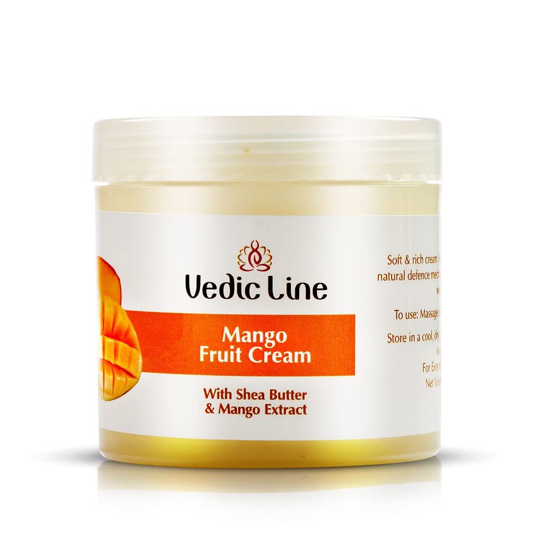**Mango Fruit Cream with Shea Butter & Olive Oil – Brightens Skin Tone, Boosts Elasticity for Radiant Glow – 100ml – Perfect for Daily Moisturizing & Night Skincare Routine**