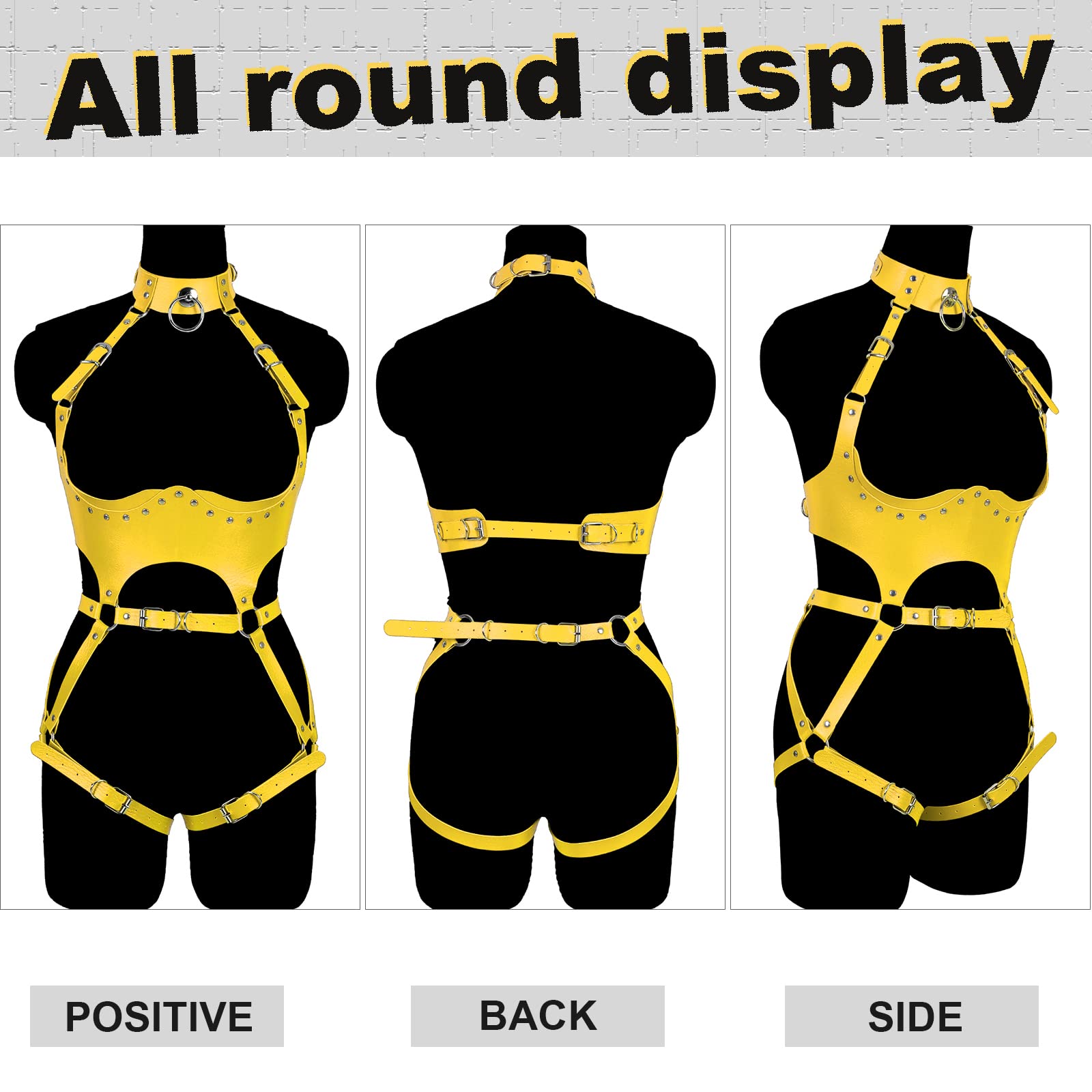 Sexy Punk Body Harness Lingerie - Leather Cage Bra & Adjustable Belts for Women, Gothic Rave Jewelry with Hollow Out Design | Perfect for EDM Festivals, Bachelorette Parties & Boudoir Photography