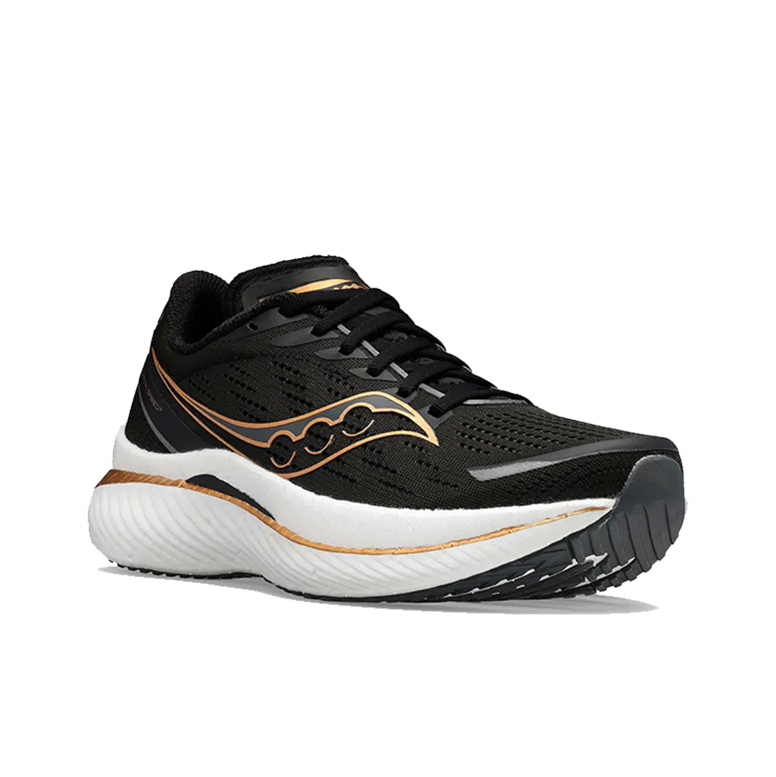 Women's Saucony Endorphin Speed 3 Running Shoes (Wide Width) - Black/Goldstruck - Lightweight Cushioned Road Running Shoes for Women | Perfect for Marathon Training, Long Distance Running & Daily Workouts