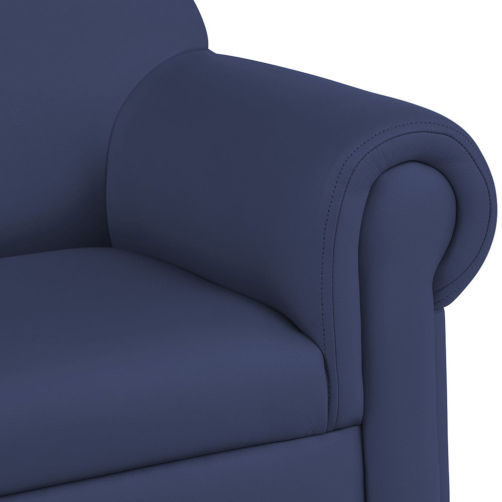 Little Lux Navy Preschool Lounge Chair - Adjustable Kids' Soft Seat for Reading & Relaxation | Comfortable Toddler Chair for Bedroom, Playroom & Classroom | Ergonomic Children's Furniture for Relaxing & Storytime