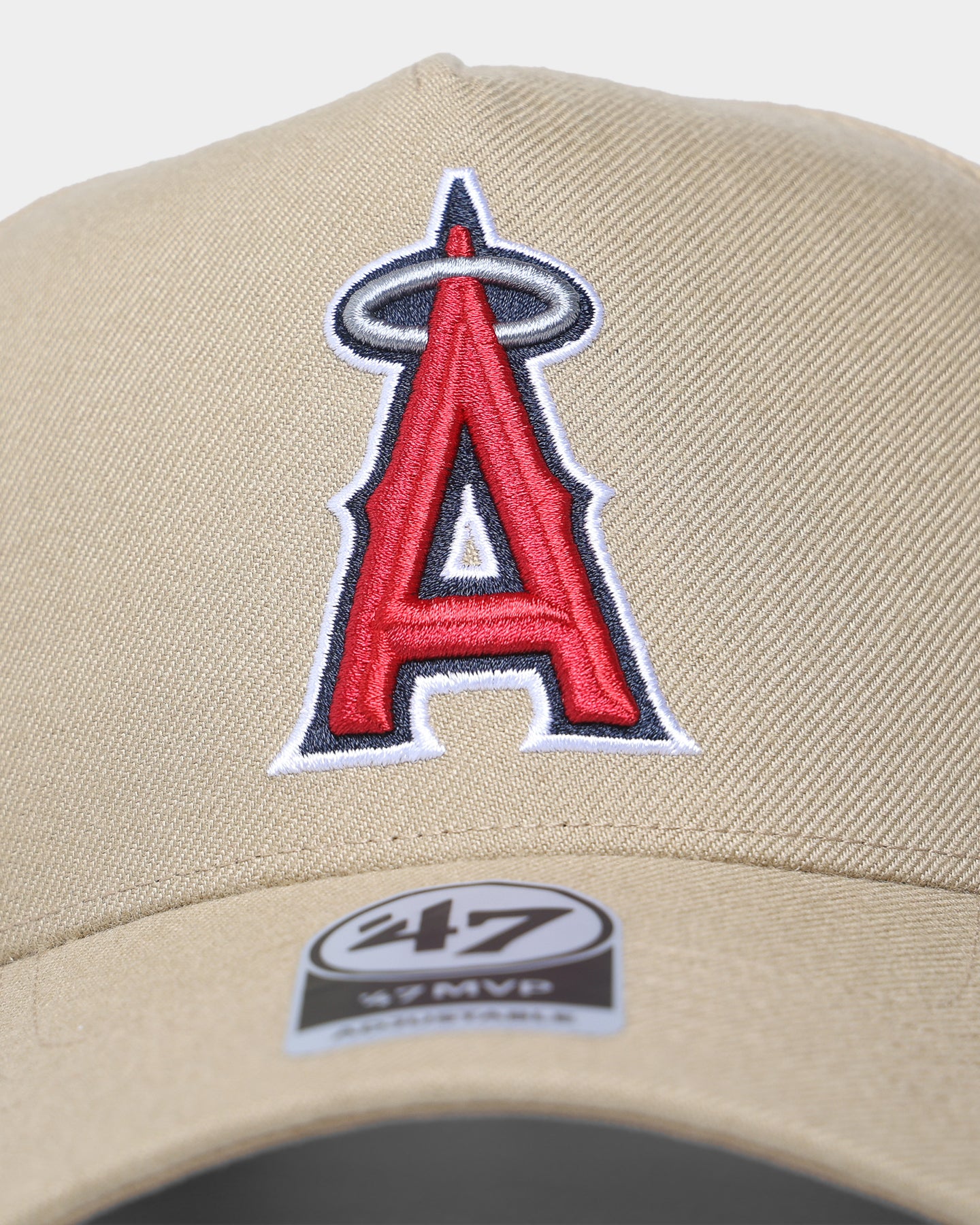 47 Brand Los Angeles Angels Replica MVP DT Snapback Khaki Hat - Adjustable Baseball Cap for Men & Women - Perfect for Sports Fans, Casual Wear & Outdoor Activities