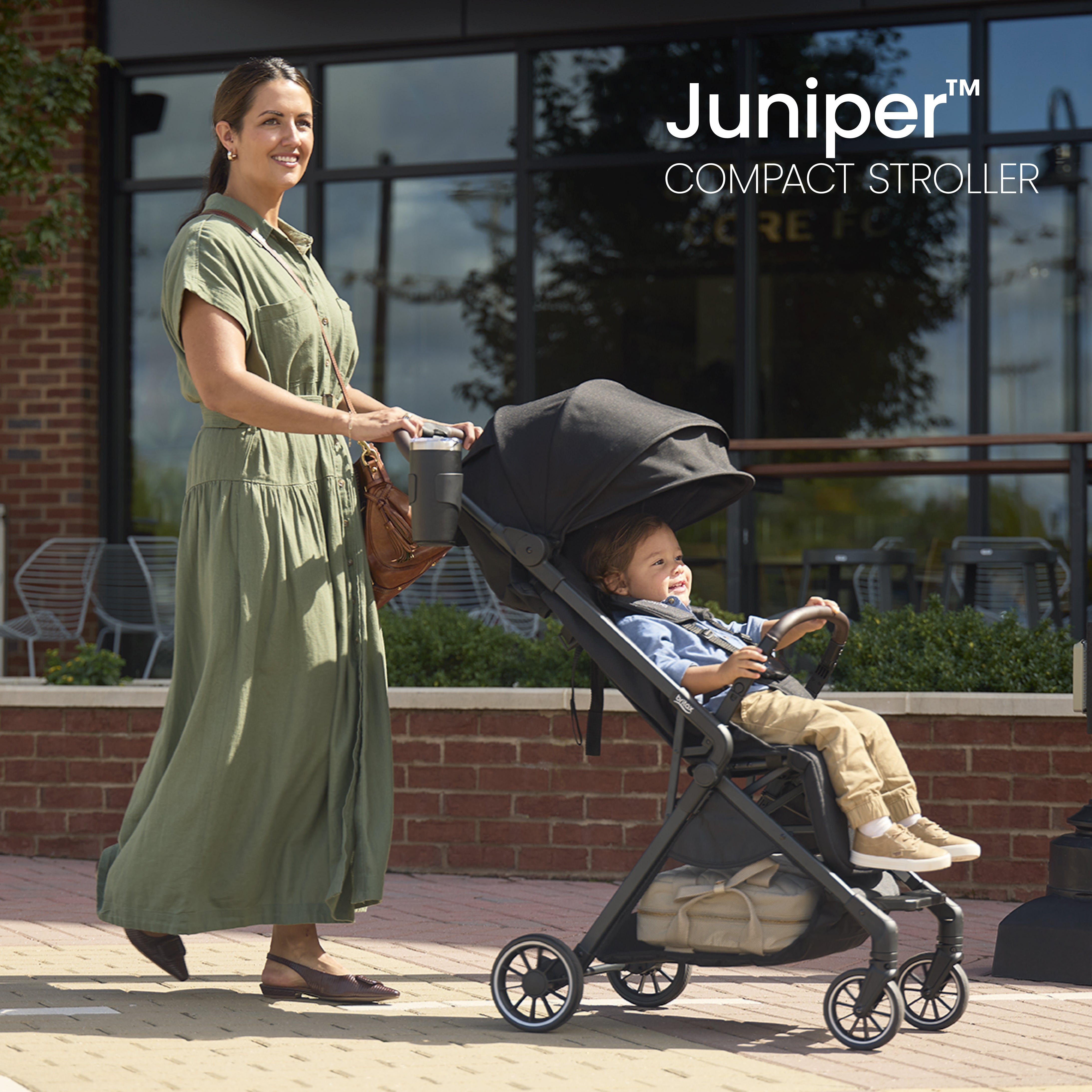 Britax Juniper Compact Stroller - Lightweight Travel Stroller for Toddlers | Easy Fold & Carry | Perfect for Air Travel, Shopping & City Walks