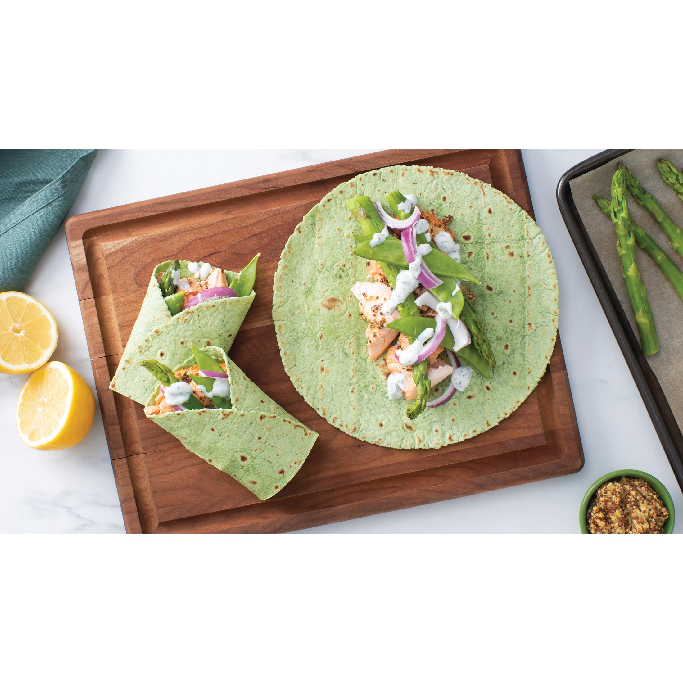 Mission Gluten Free Spinach Herb Tortilla Wraps - 6 Count, Trans Fat Free, Vegan & Healthy - Perfect for Wraps, Quesadillas & Lunchbox Meals